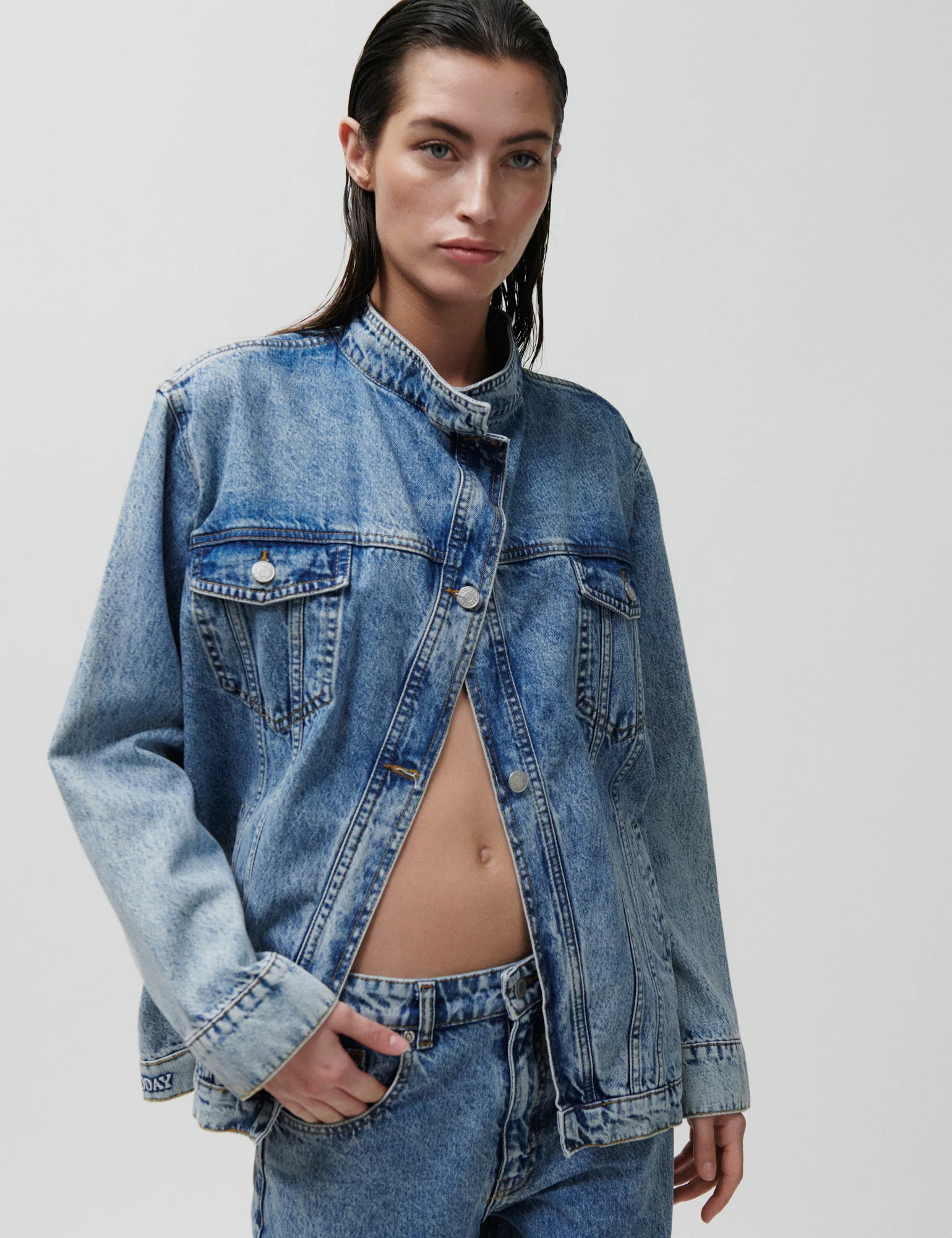 2ND Alanna - Summer Blue Denim - Jacket - Mid Blue