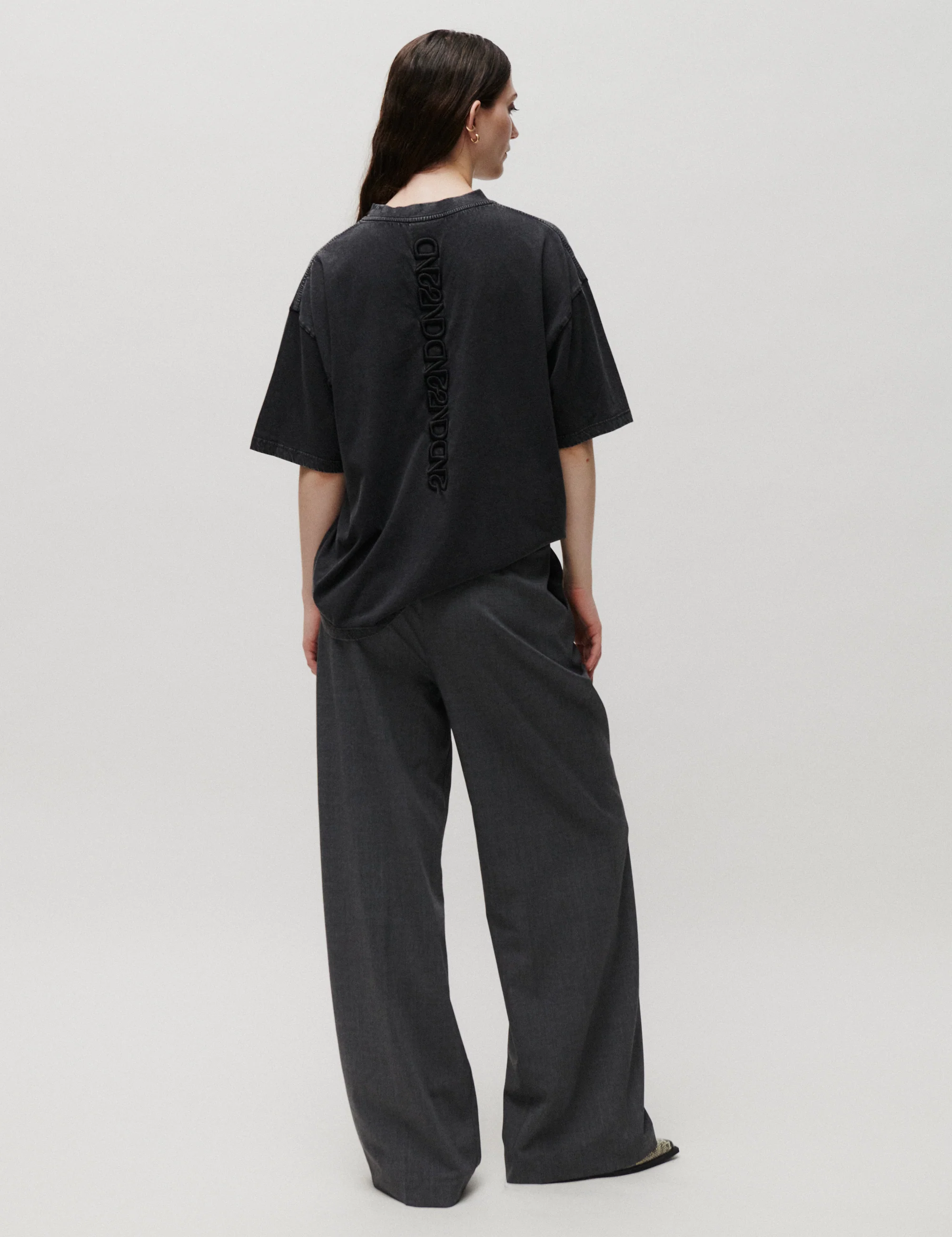 2ND Araly TT - Overwashed Jersey - T-shirt - Black - Image 3
