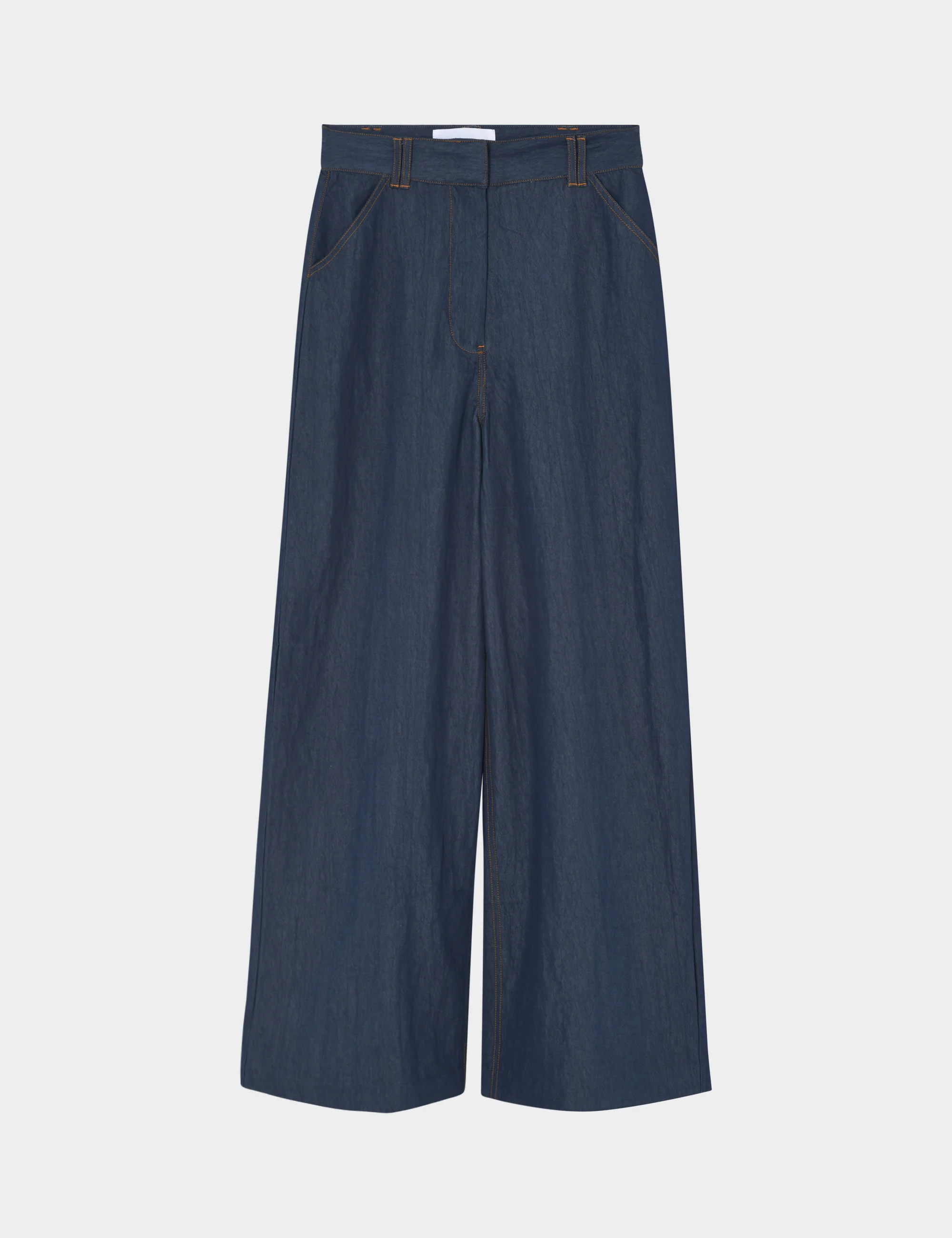 2ND Blanka -Structure Viscose - Pants - Mazarine Blue