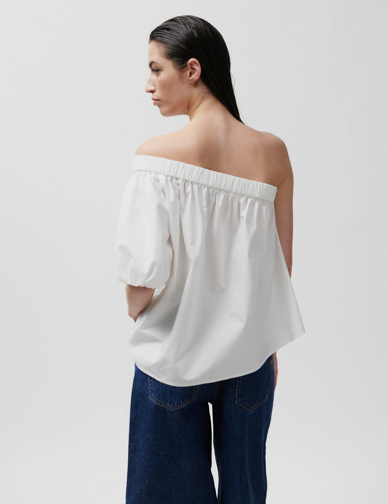 2ND Cal - Fine Crispy Poplin - Blouse - Brilliant White - Image 2