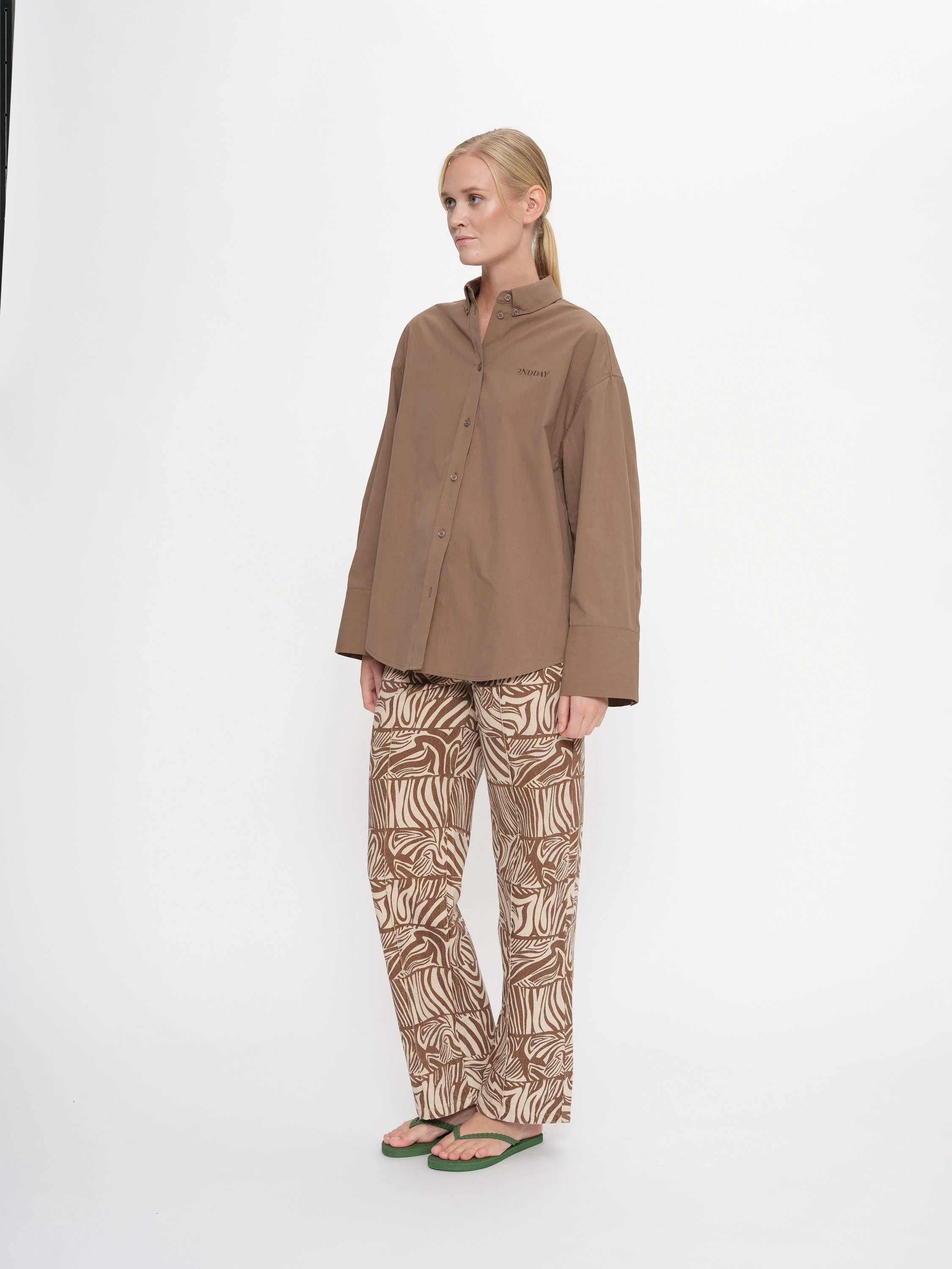 2ND Clarome - Fine Crispy poplin - Walnut - Image 5