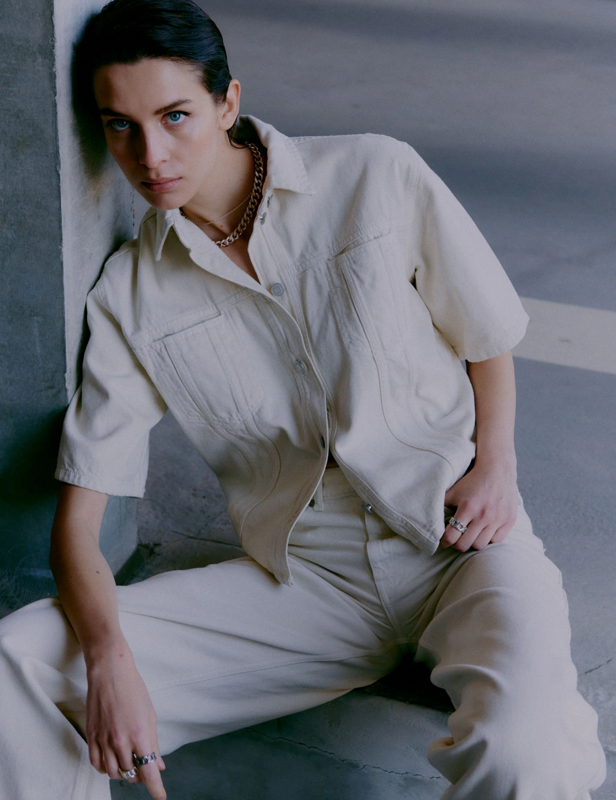 2ND Fayen - Twill Denim - Shirt - TOFU - Image 3