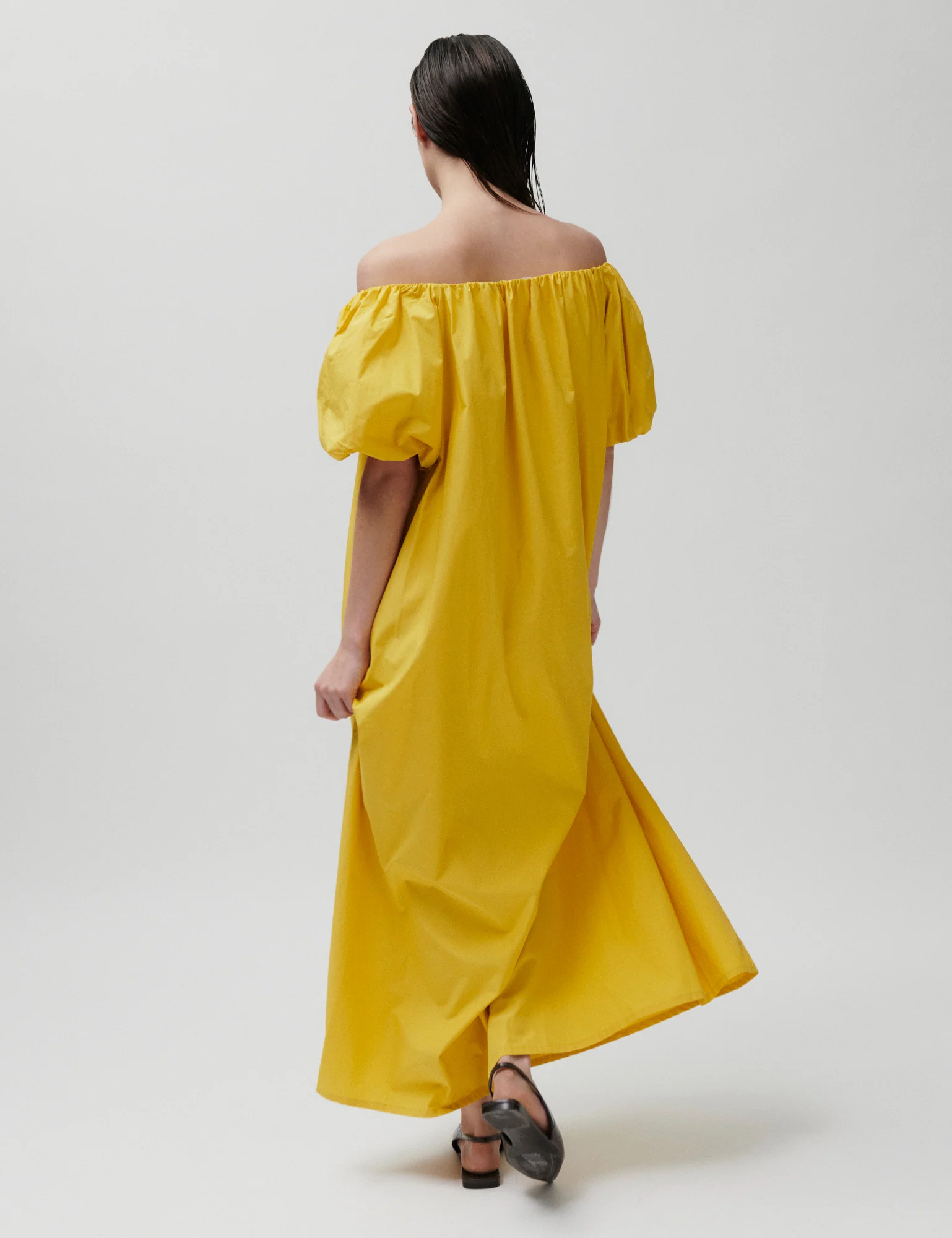 2ND Gia - Fine Crispy Poplin -Dress - Spicy Mustard - Image 3