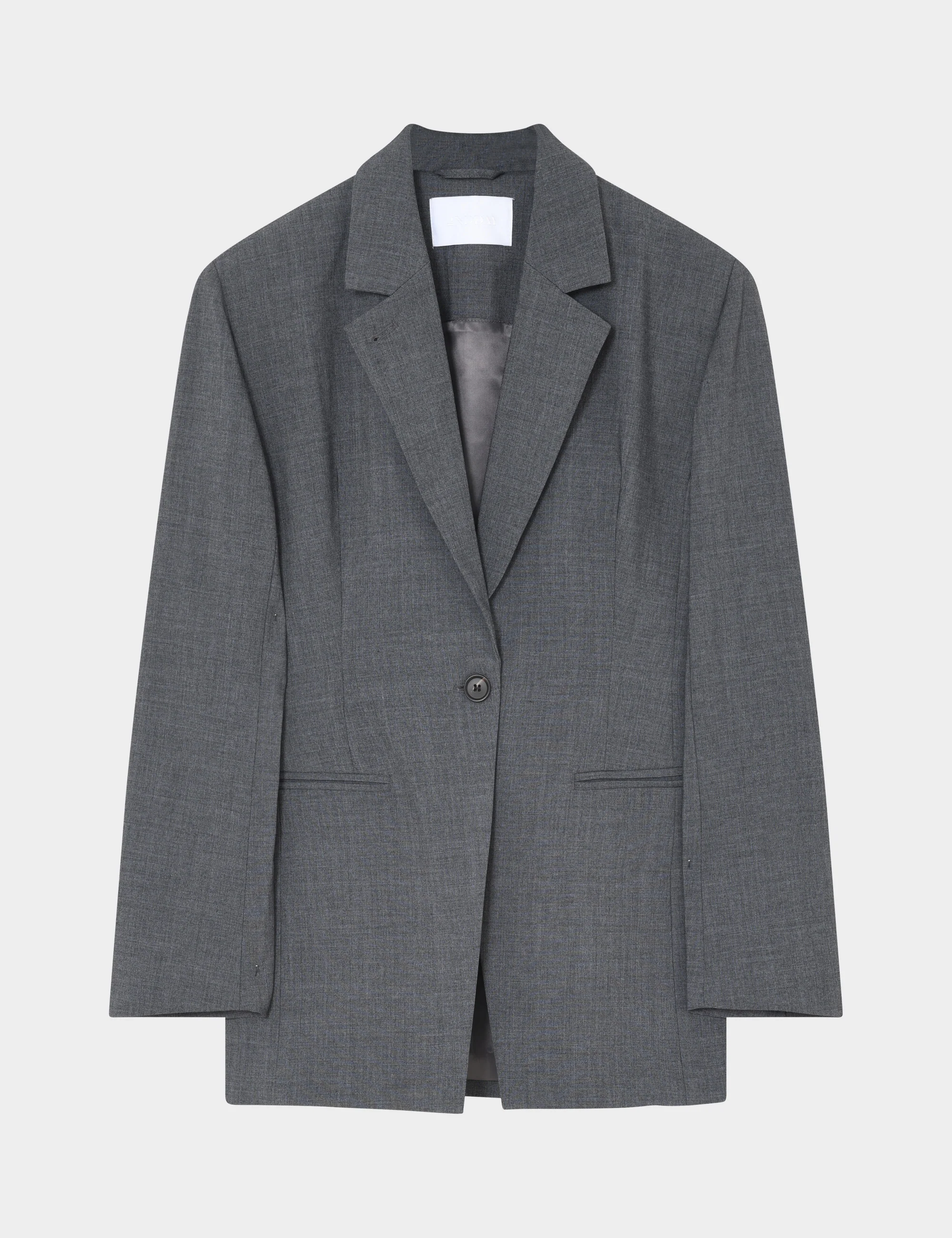 2ND Hanzan - Melange Suiting - Blazer - Light Grey Melange - Image 7
