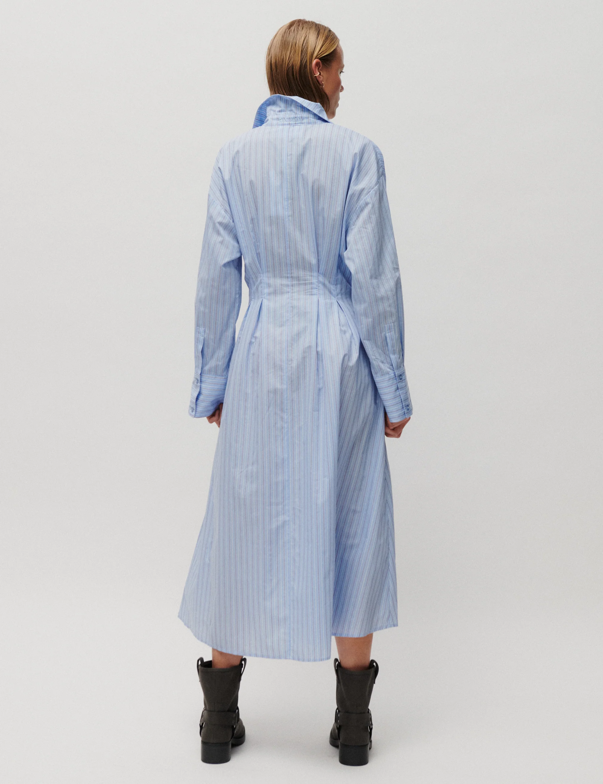 2ND Jamies - Fall Shirting - Dress - Cash Blue Stripe - Image 4