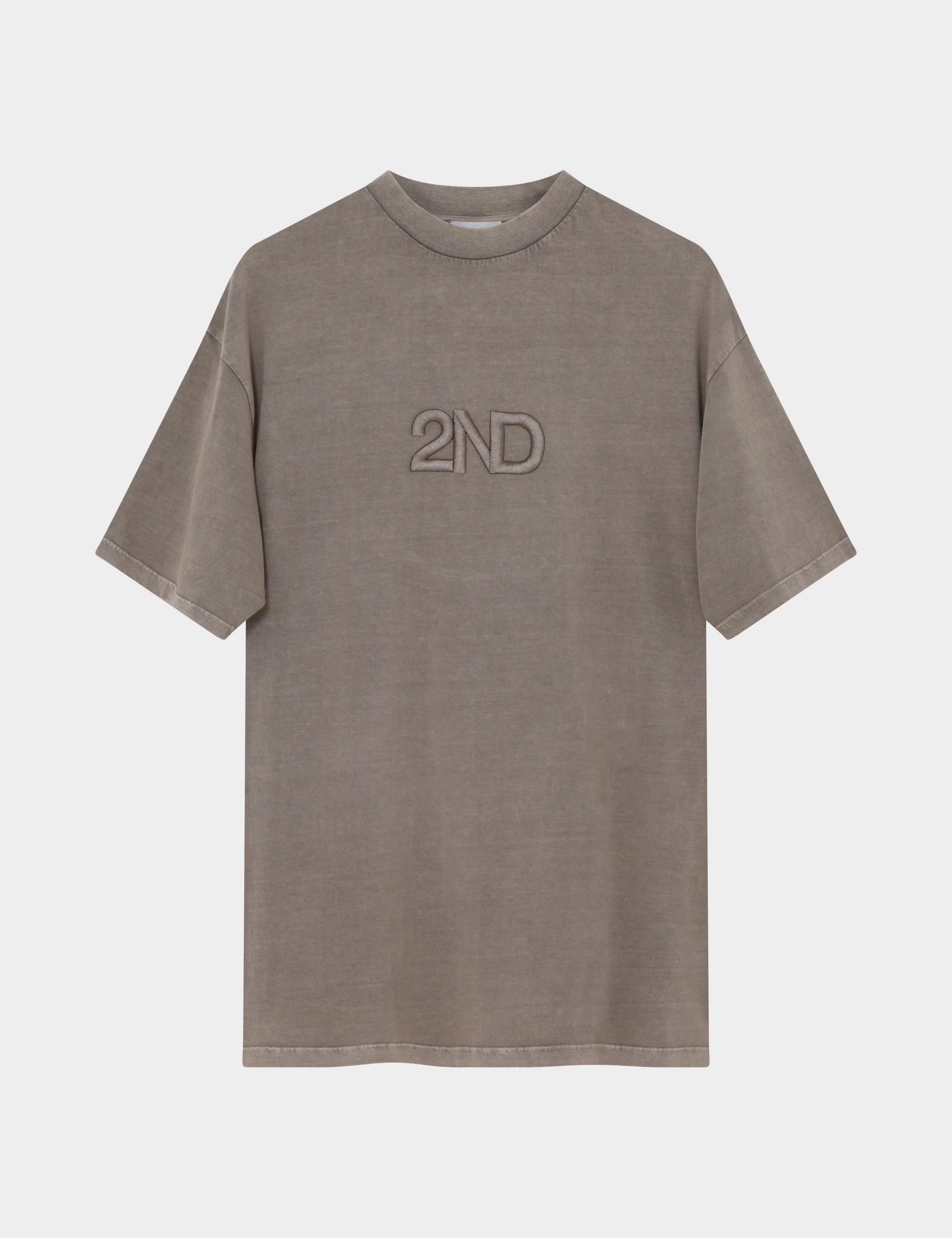 2ND Ken TT - Overwashed Jersey - T-shirt - Plaza Taupe - Image 5