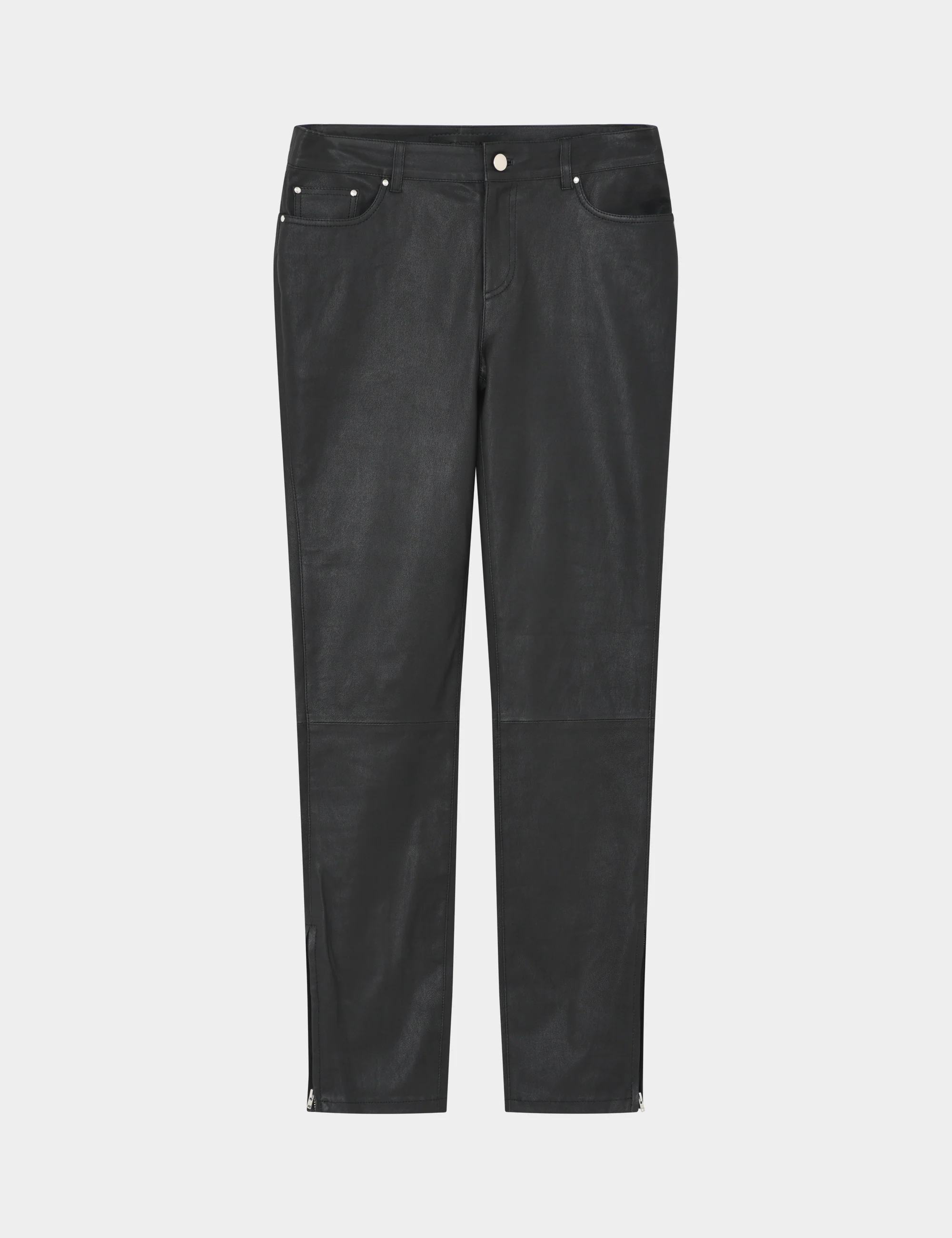 2ND Liljan - Refined Stretch Leather - Pants - Black - Image 5