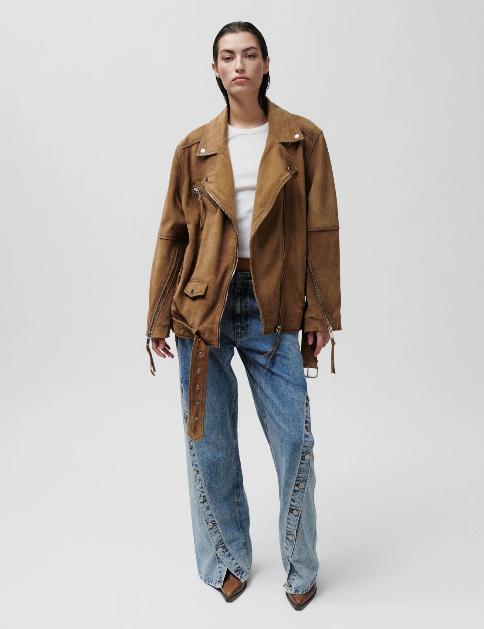 2ND Lote - Heavy Suede - Jacket - Tobacco Brown - Image 4