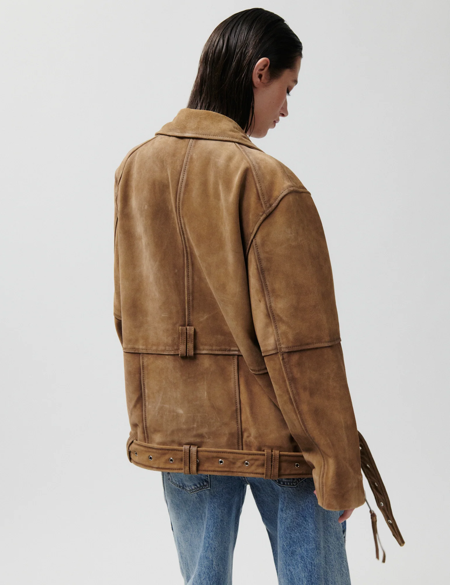 2ND Lote - Heavy Suede - Jacket - Tobacco Brown - Image 5