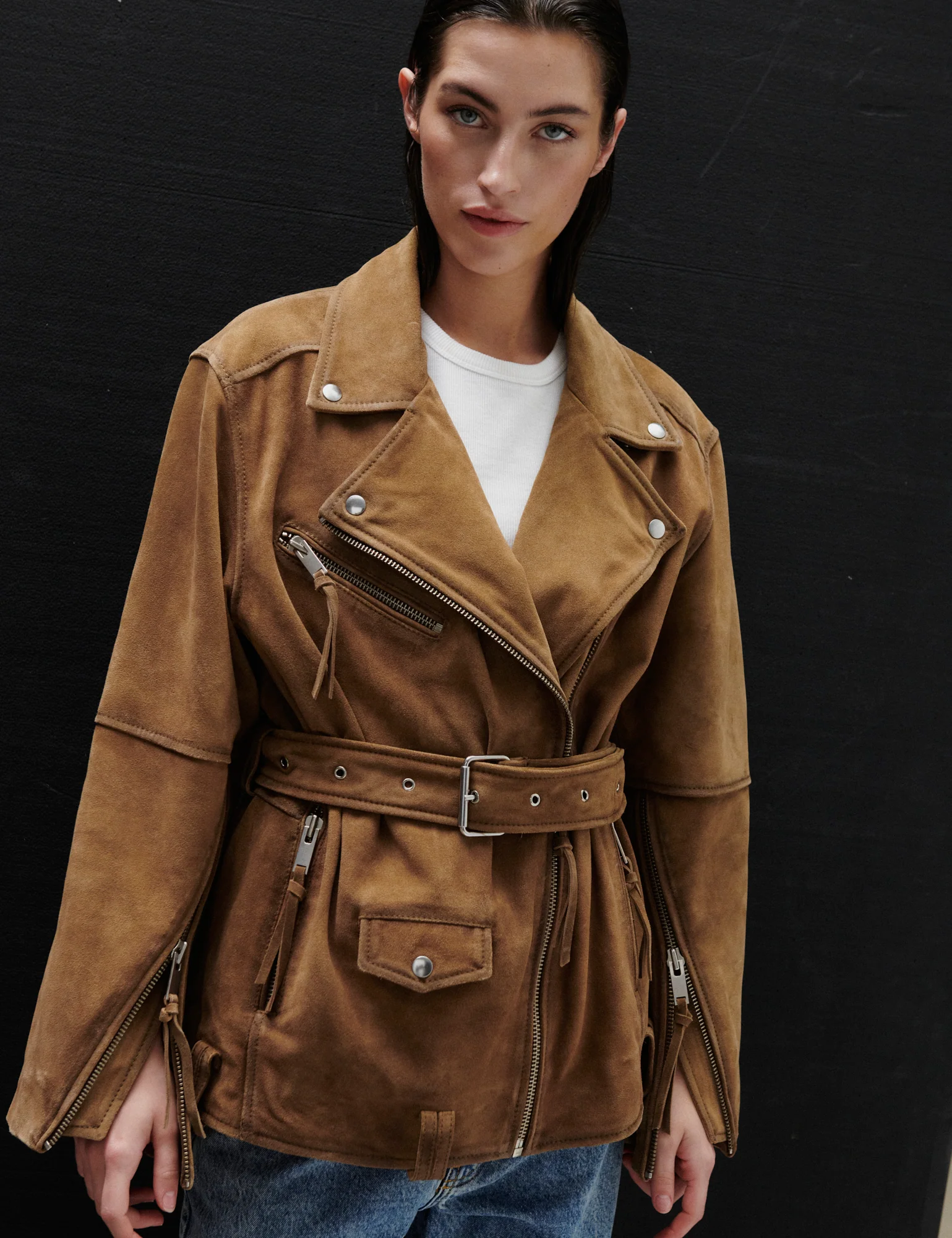 2ND Lote - Heavy Suede - Jacket - Tobacco Brown - Image 6