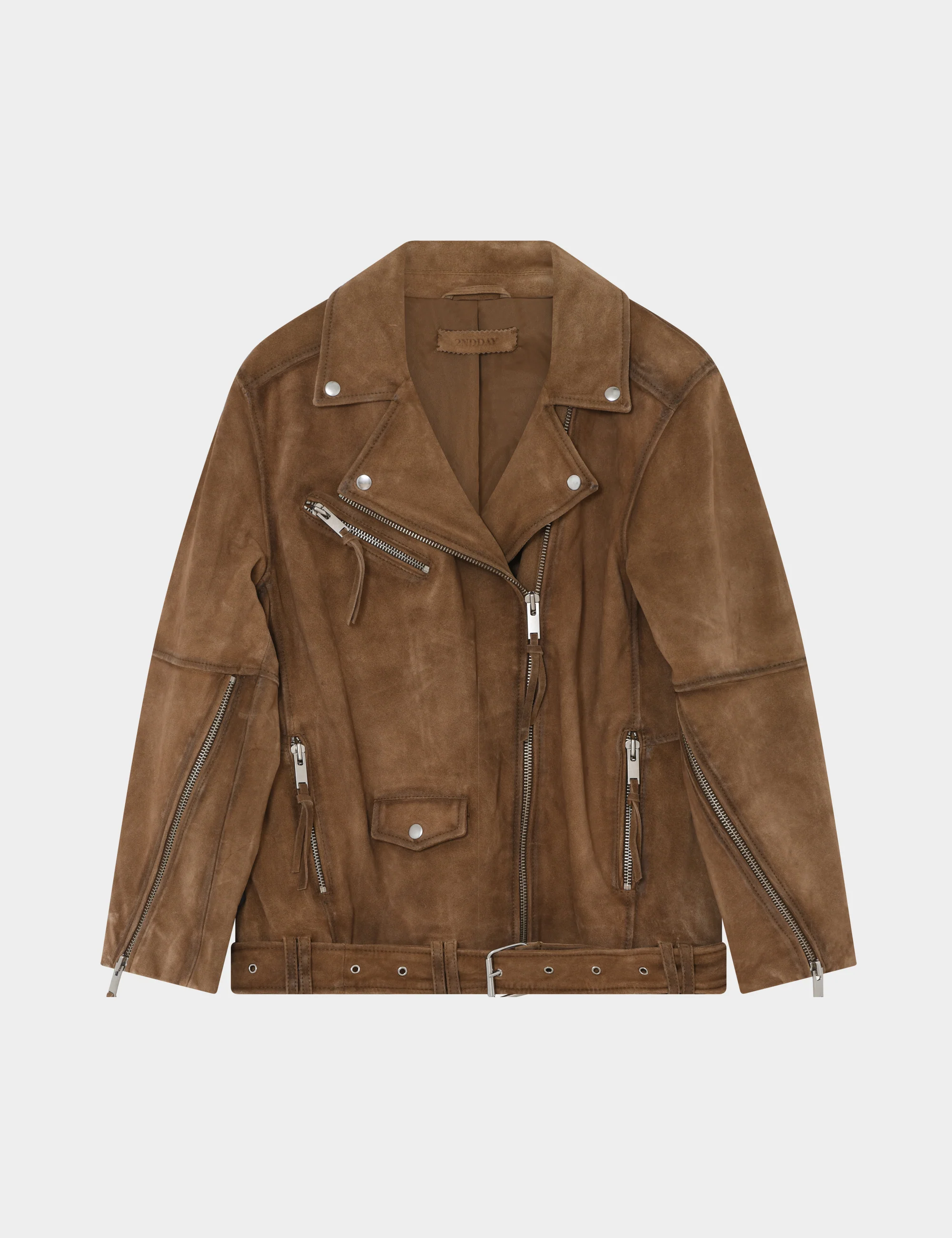 2ND Lote - Heavy Suede - Jacket - Tobacco Brown - Image 7