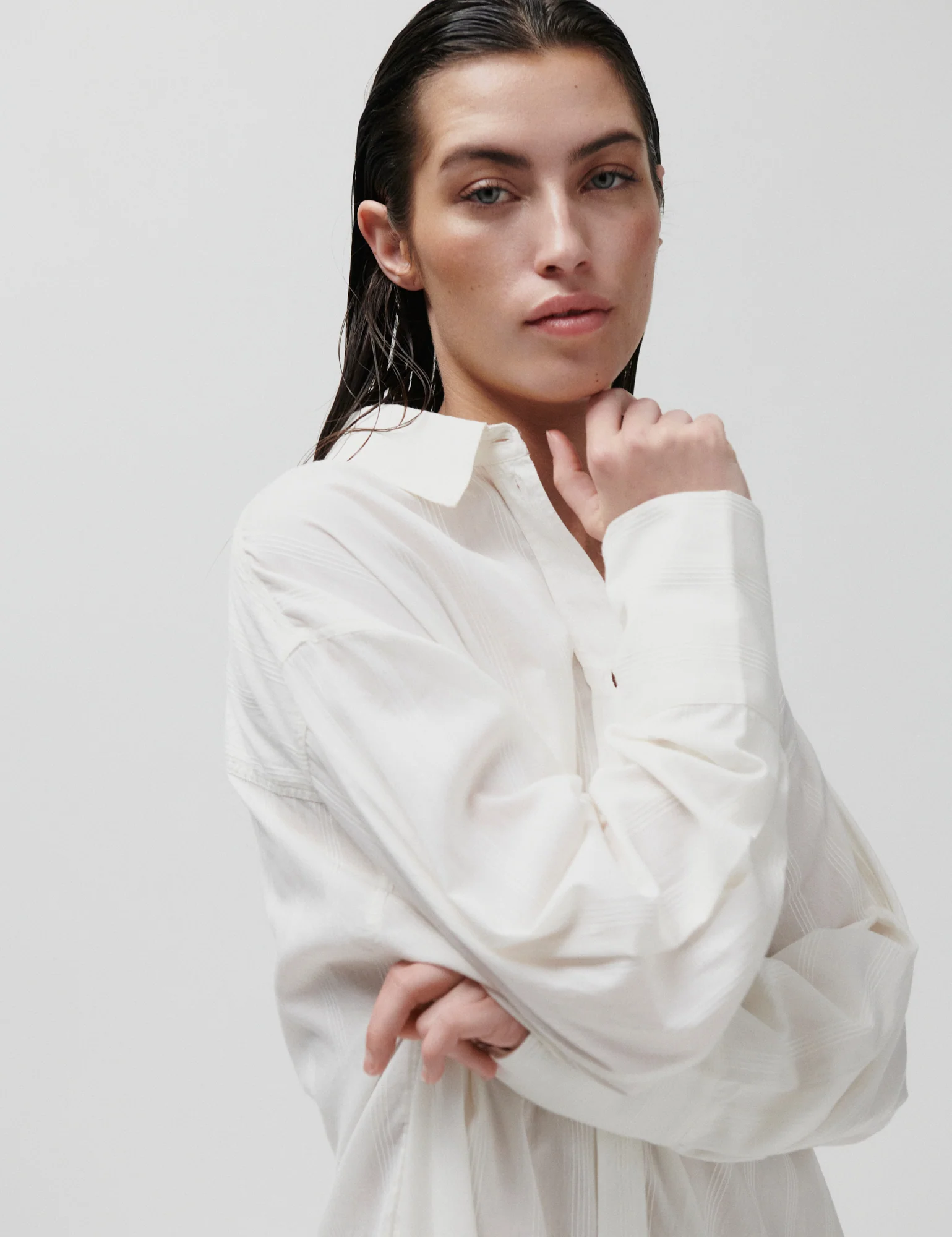2ND Maddy - Crispy Cotton Stripe - Dress - WHITE ALYSSUM - Image 4
