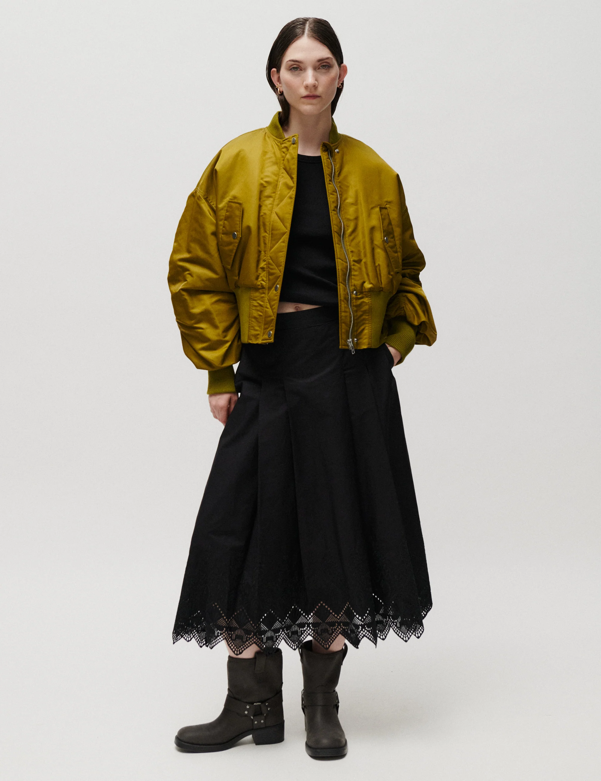2ND Matilda - Dreamy Poplin - Skirt - Black - Image 4