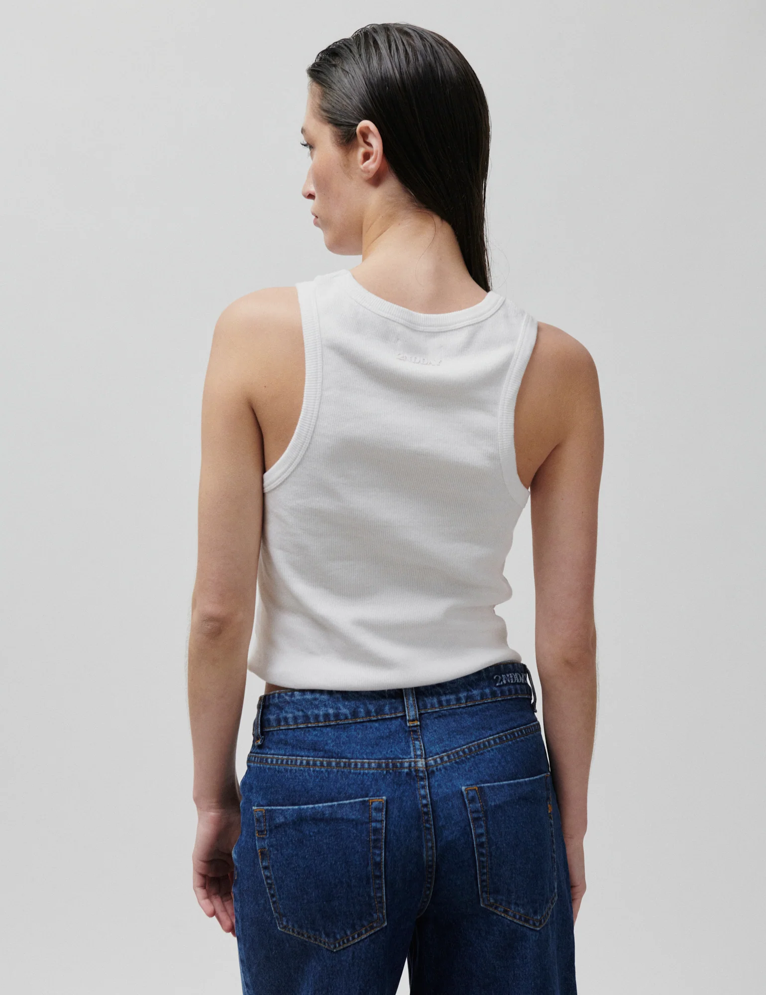 2ND Purity TT - Daily Cotton Rib - Top - Brilliant White - Image 2