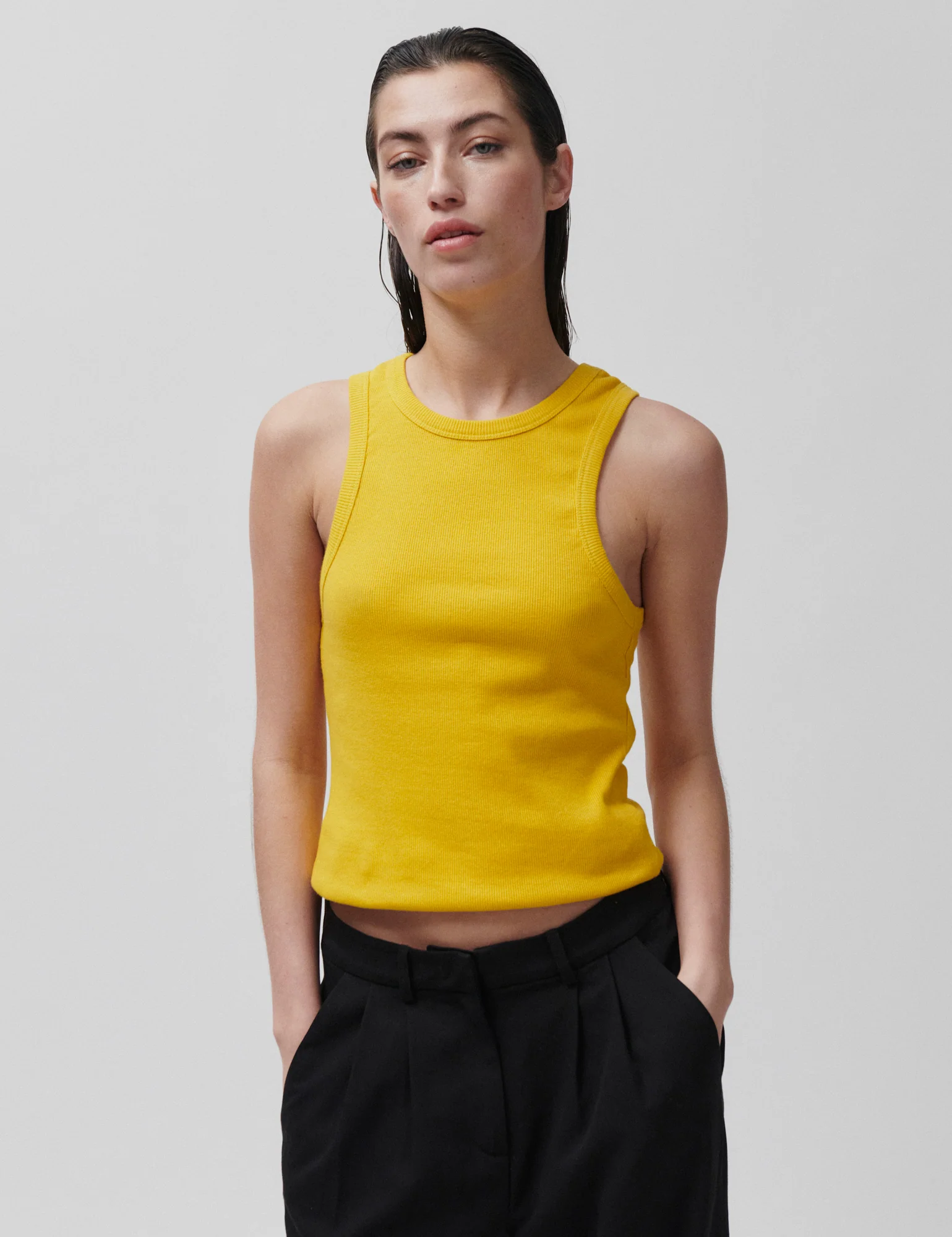 2ND Purity TT - Daily Cotton Rib - Top - Spicy Mustard
