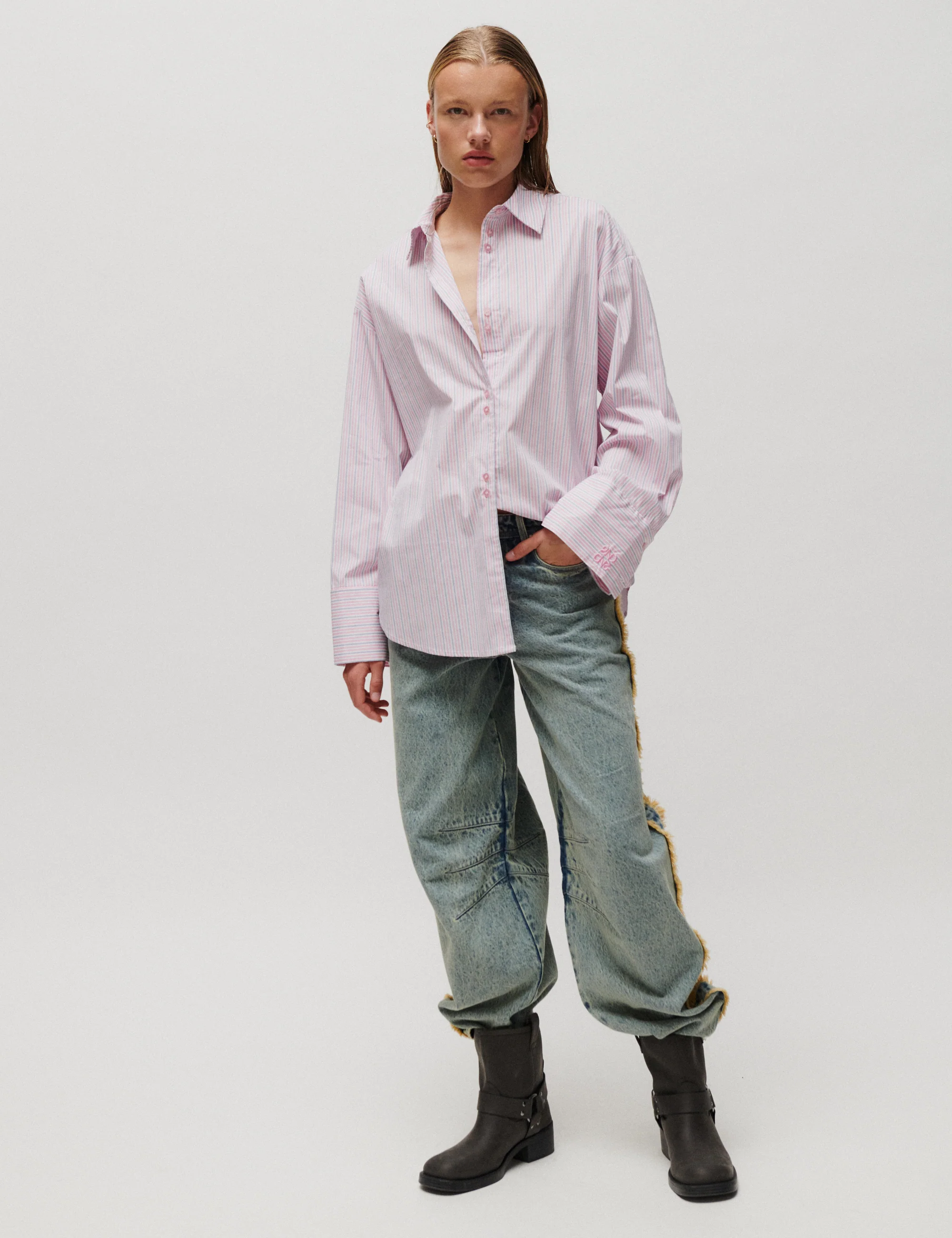 2ND Rue - Fall Shirting - Shirt - Pink Stripe - Image 3