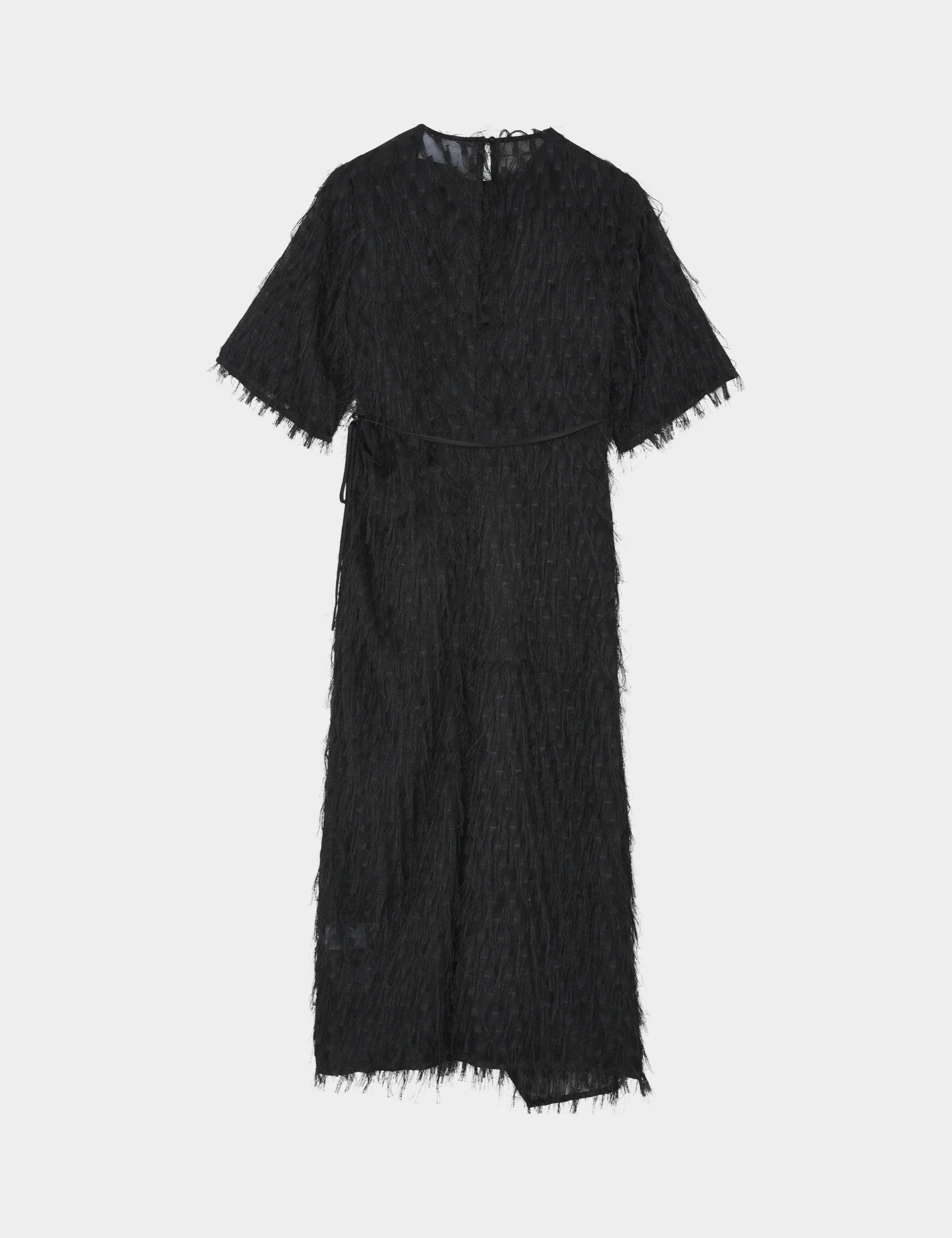 2ND Serena - Textured Fringe - Dress - Black - Image 6
