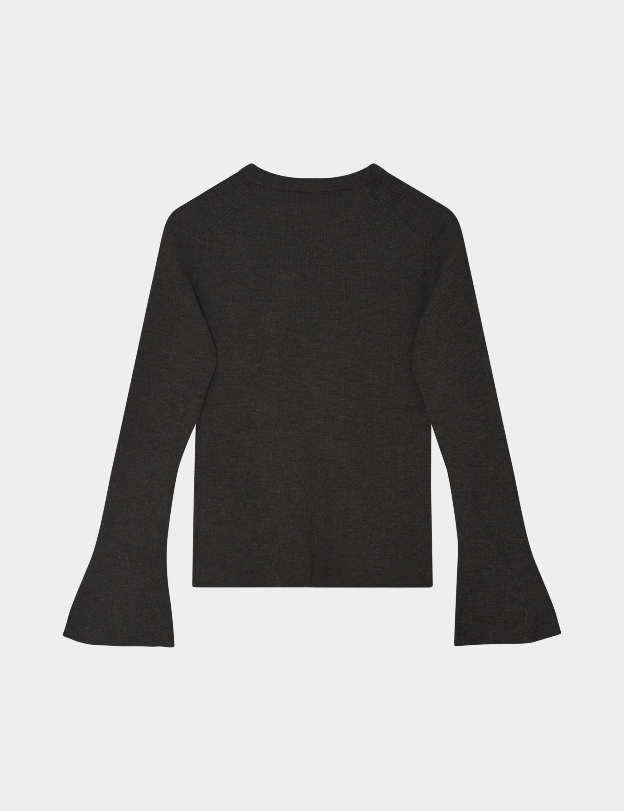 Anabelle Rib - Daily Elements - Pullover - DARK BROWN MELANGE - Image 6