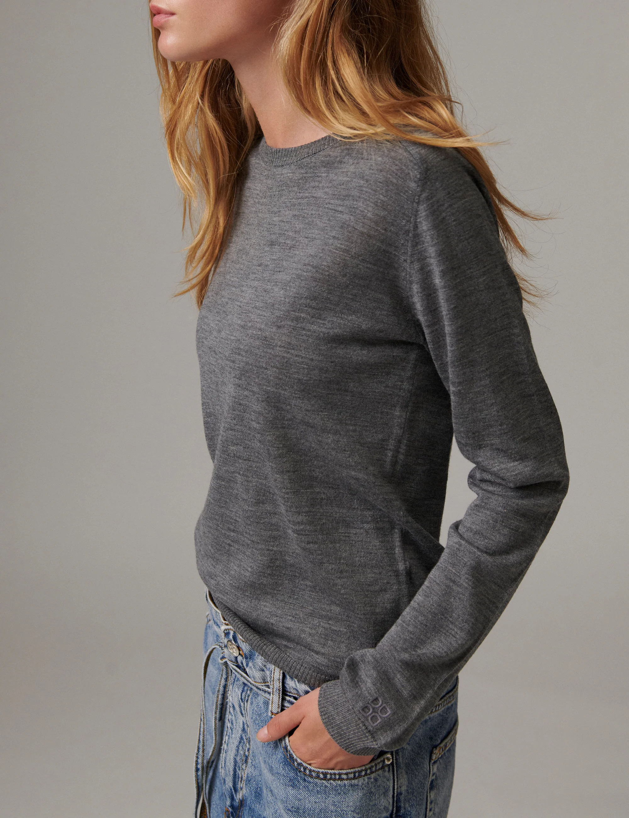 Annabelle - Daily Elements - Pullover - Medium Grey Melange - Image 3