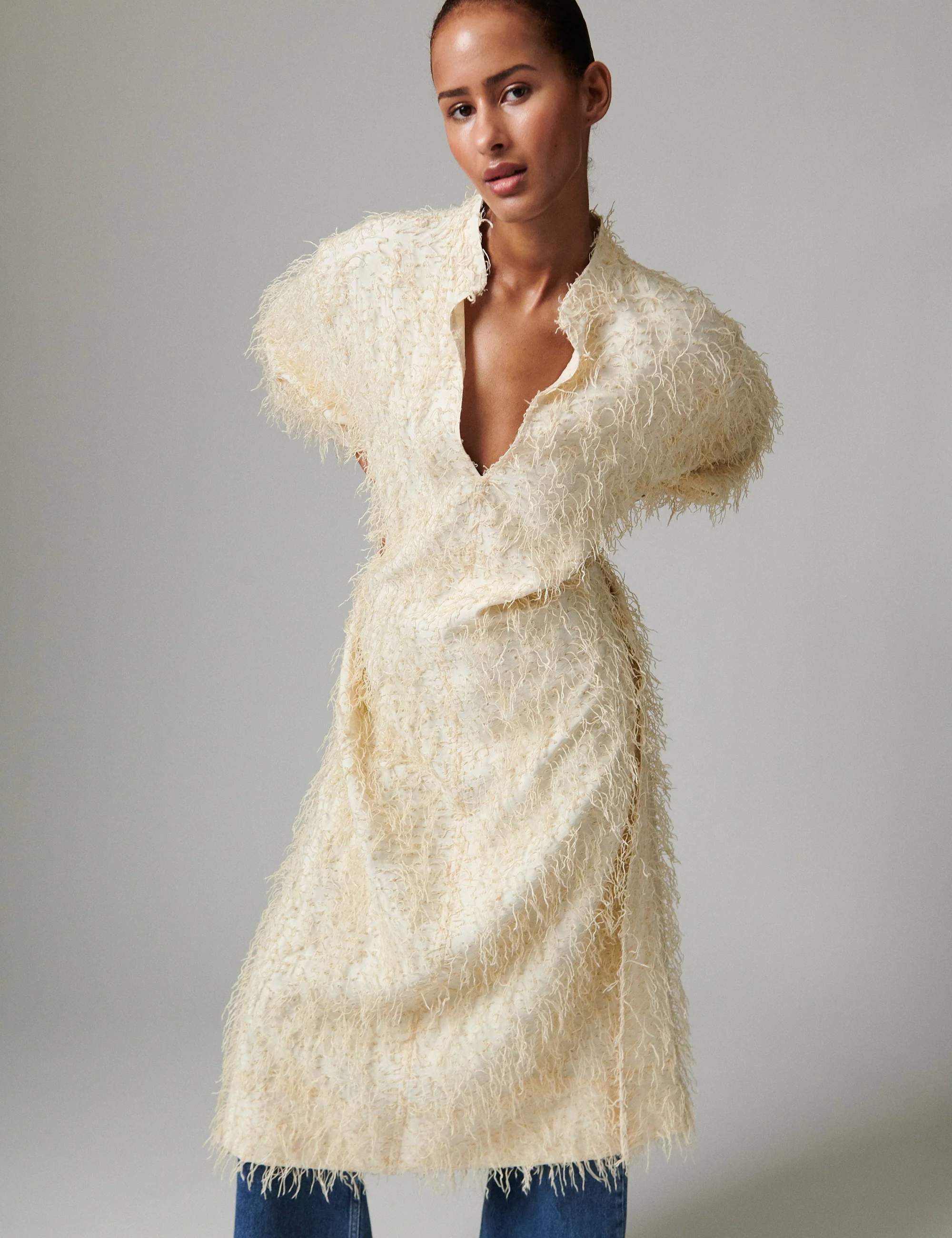 Aruna - Dobby Fringe - Dress - Jet Stream - Image 6