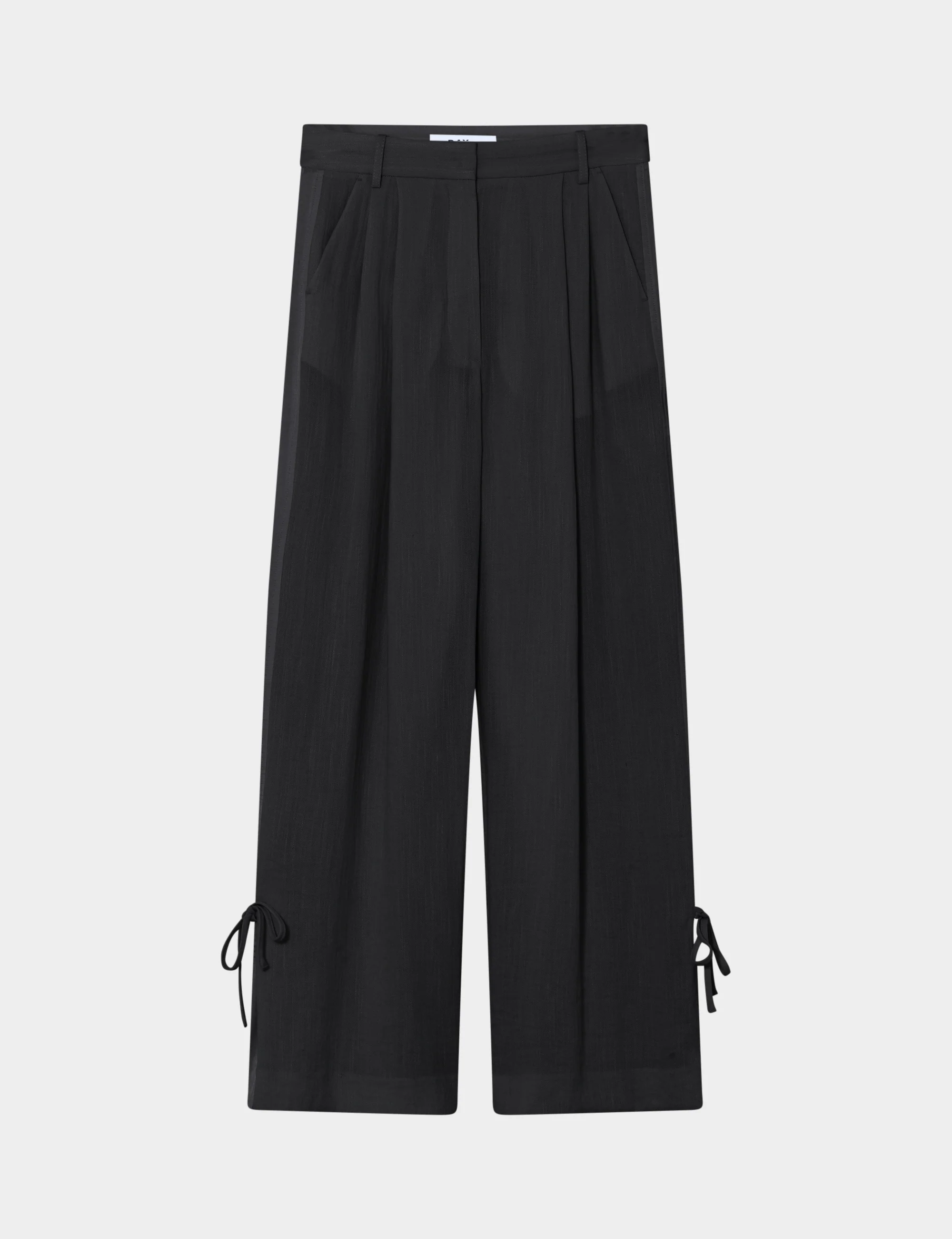 Belle - Contrast Linen - Pants - Black - Image 6