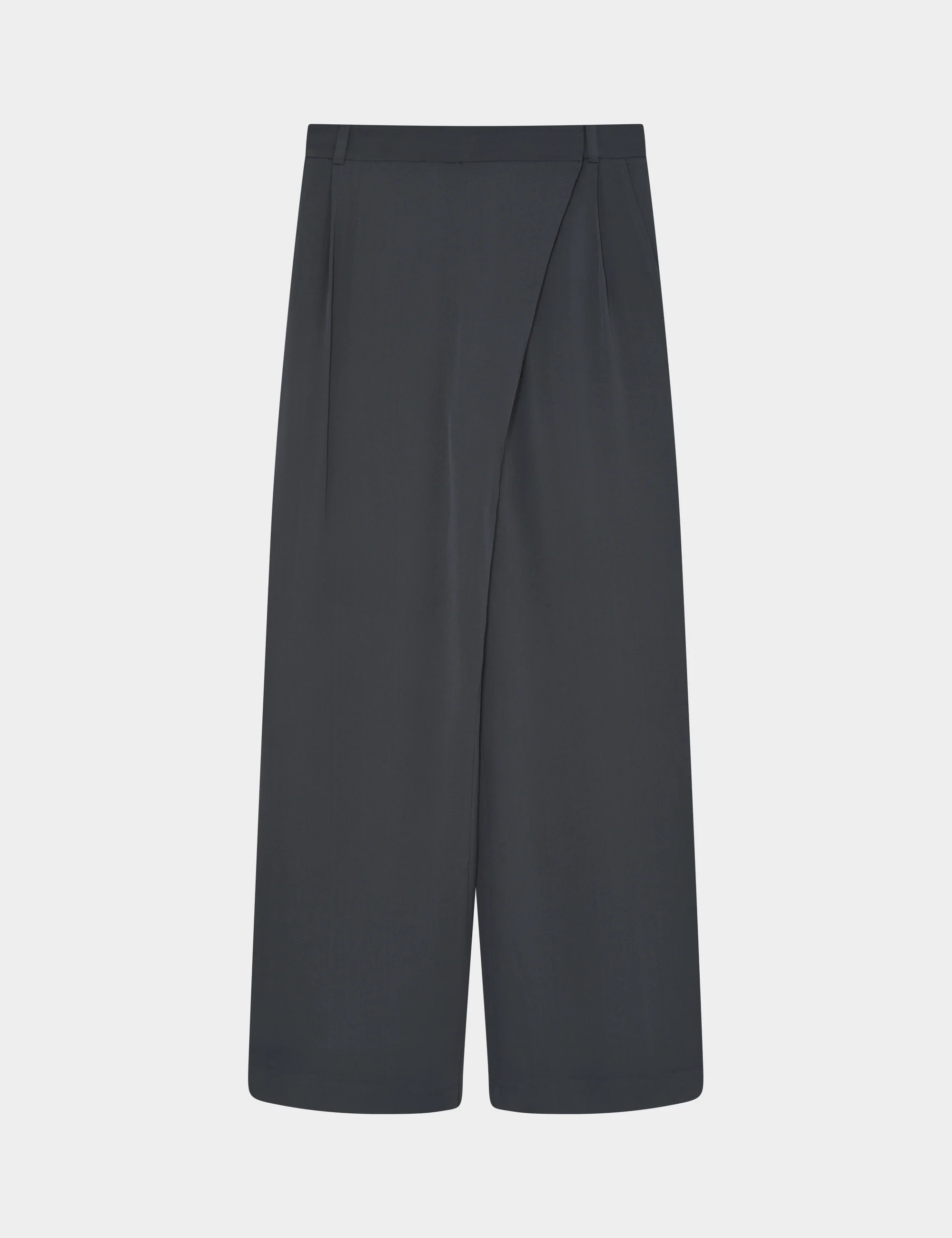 Brock - Matte Crepe - Pants - EBONY
