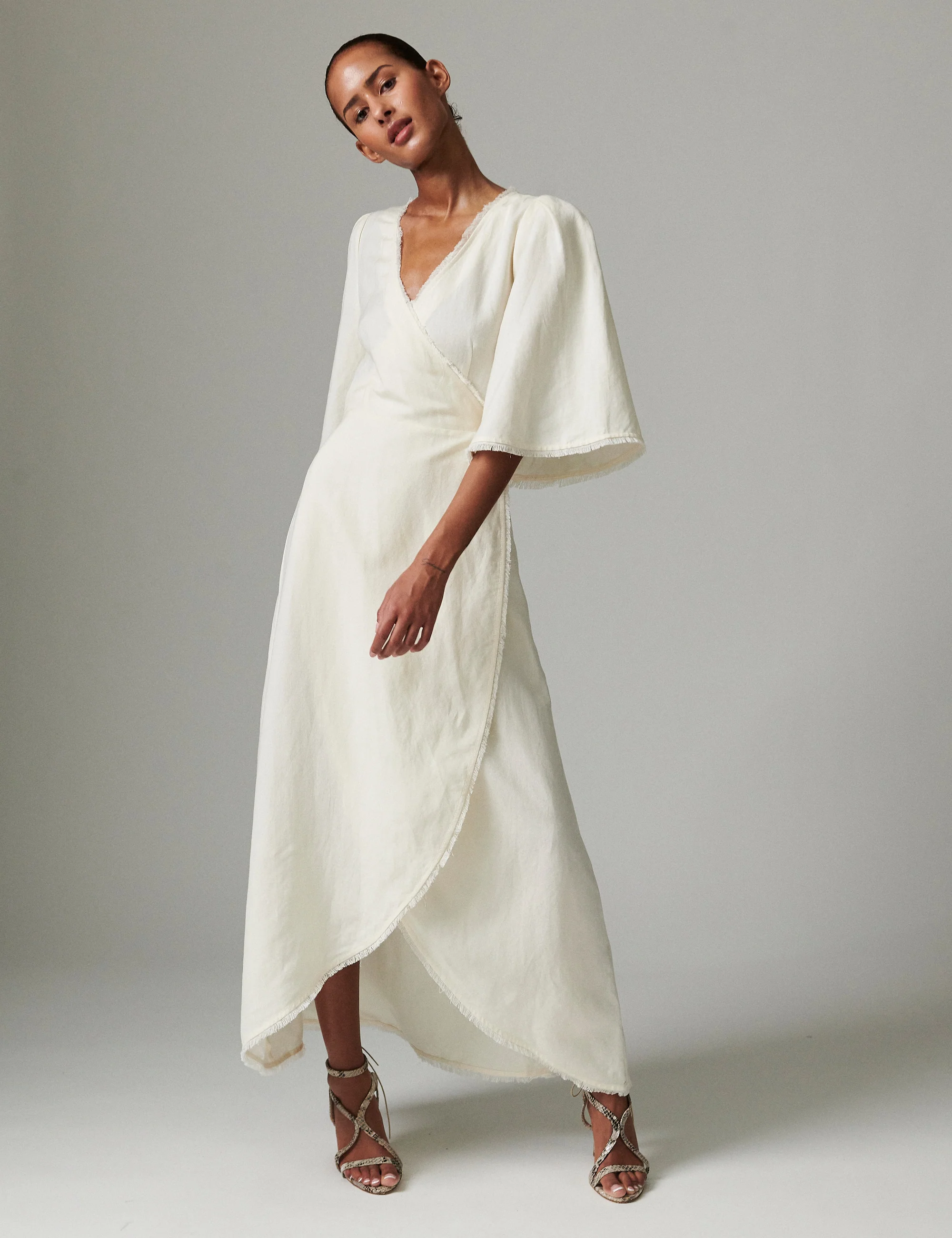Camilla - Contrast Linen - Dress - Jet Stream - Image 2