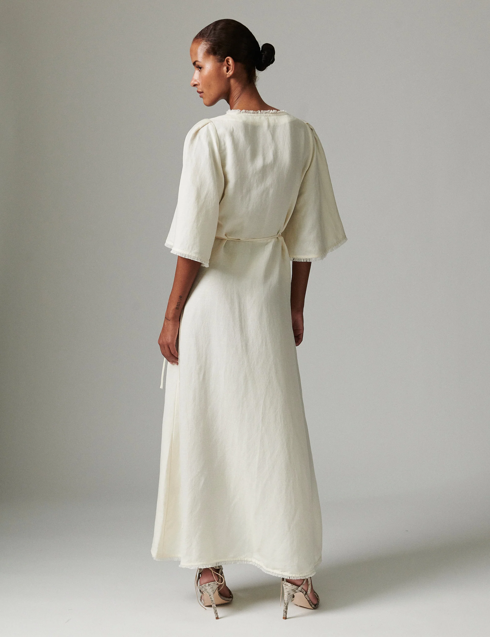 Camilla - Contrast Linen - Dress - Jet Stream - Image 4