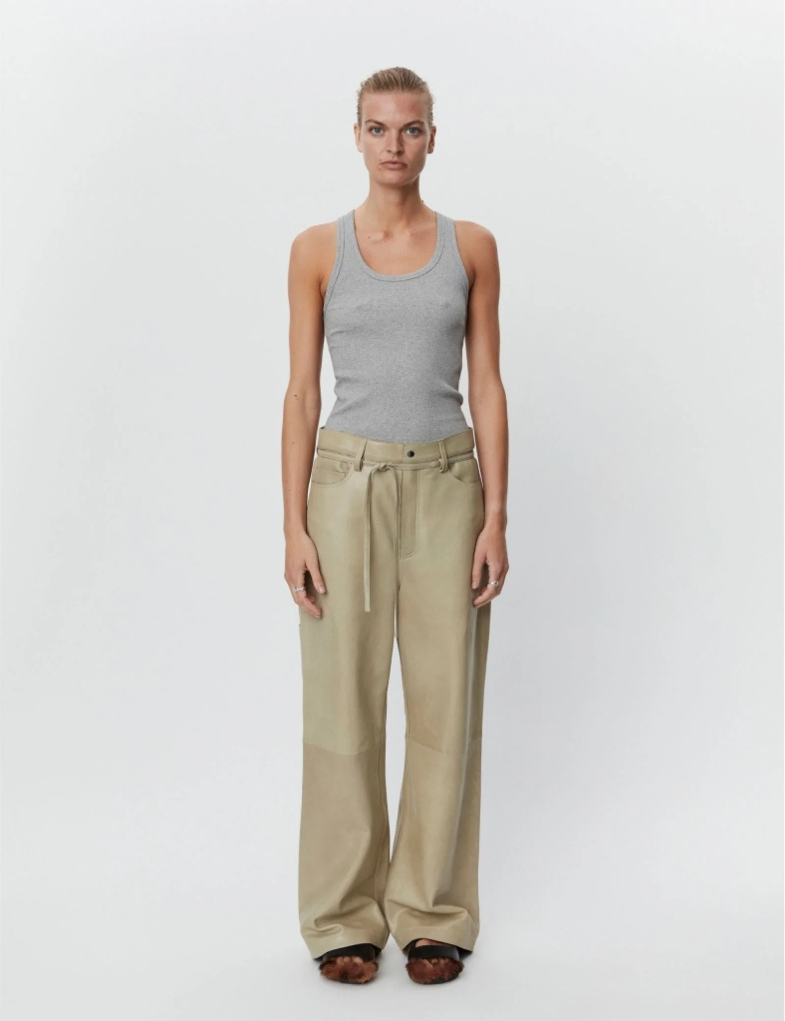 Camilo - Classic Rib - Top - Light Grey Melange - Image 3