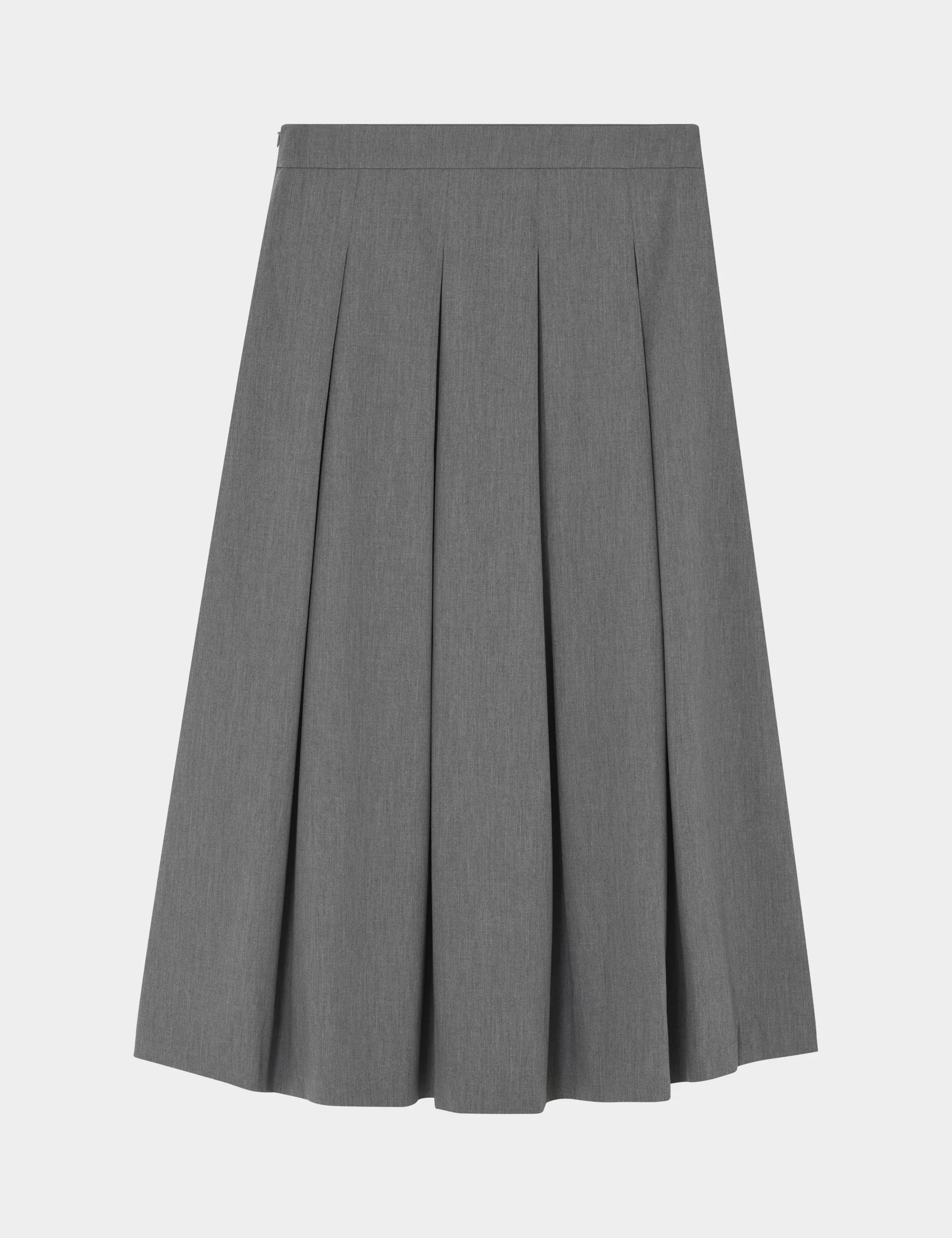 Chai - Classic Gab - Skirt - Medium Grey Melange - Image 6