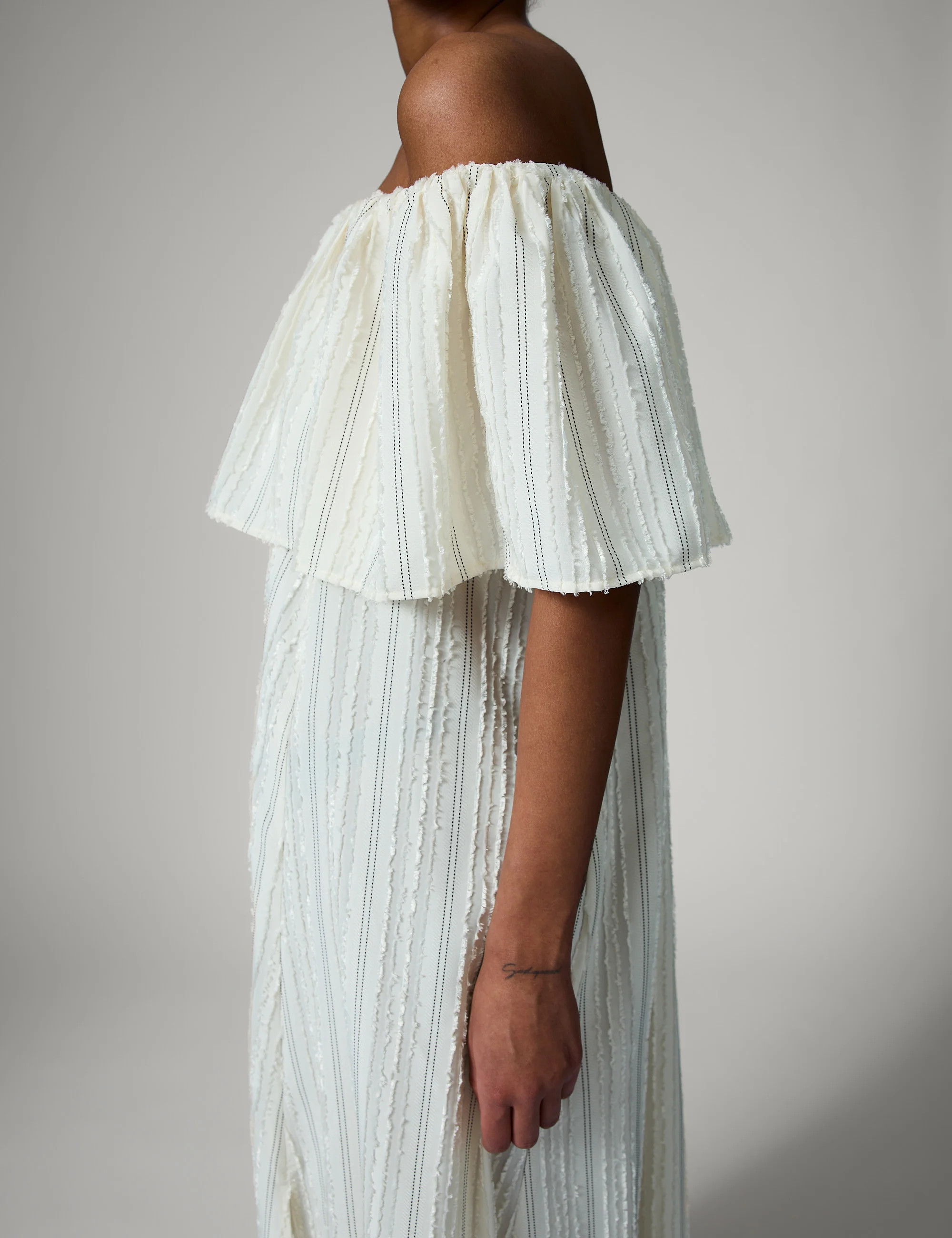 Chrissi- Raw Stripes - Dress - Jet Stream - Image 2