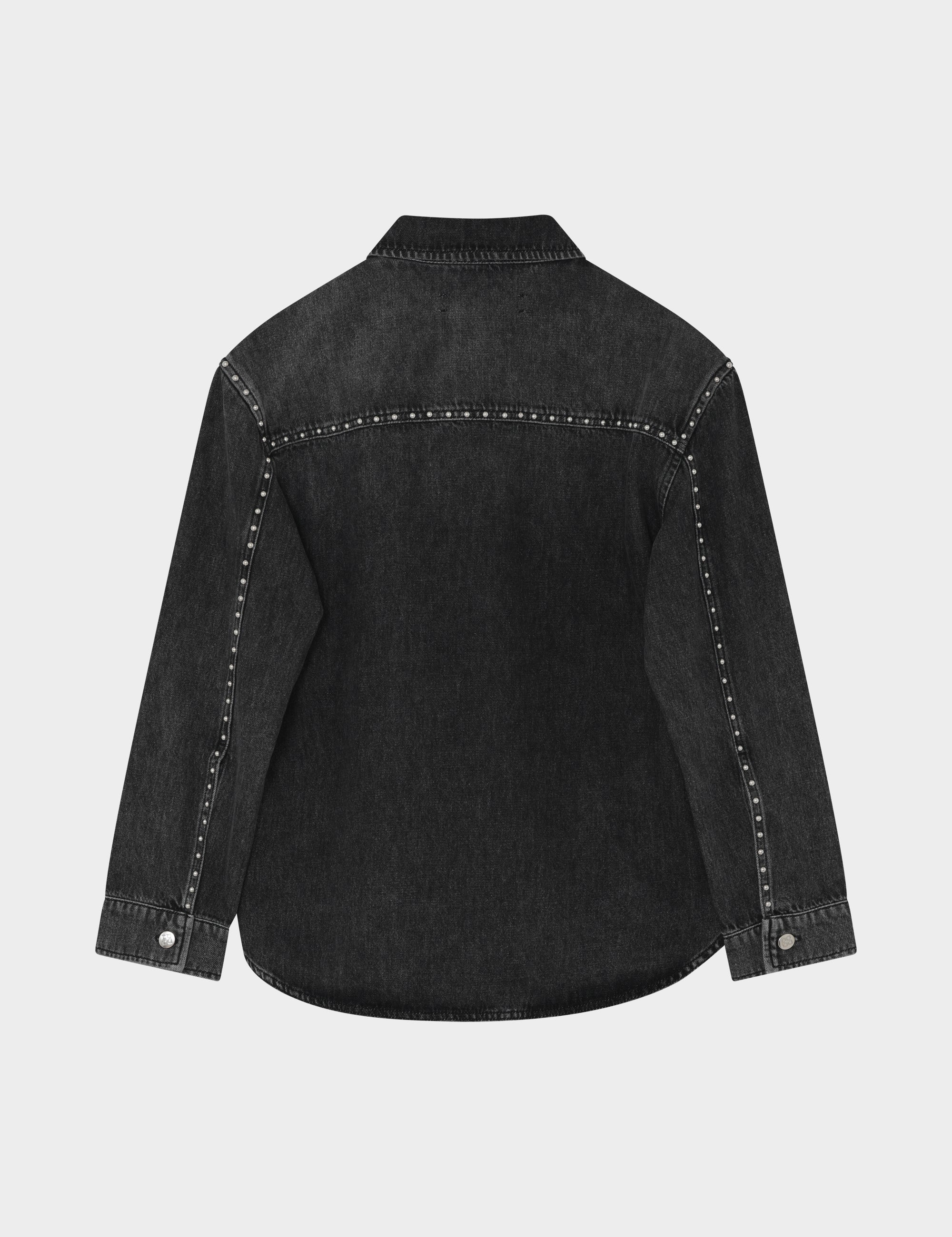 Clothilde - Embellished Denim - Shirt - Black - Image 7