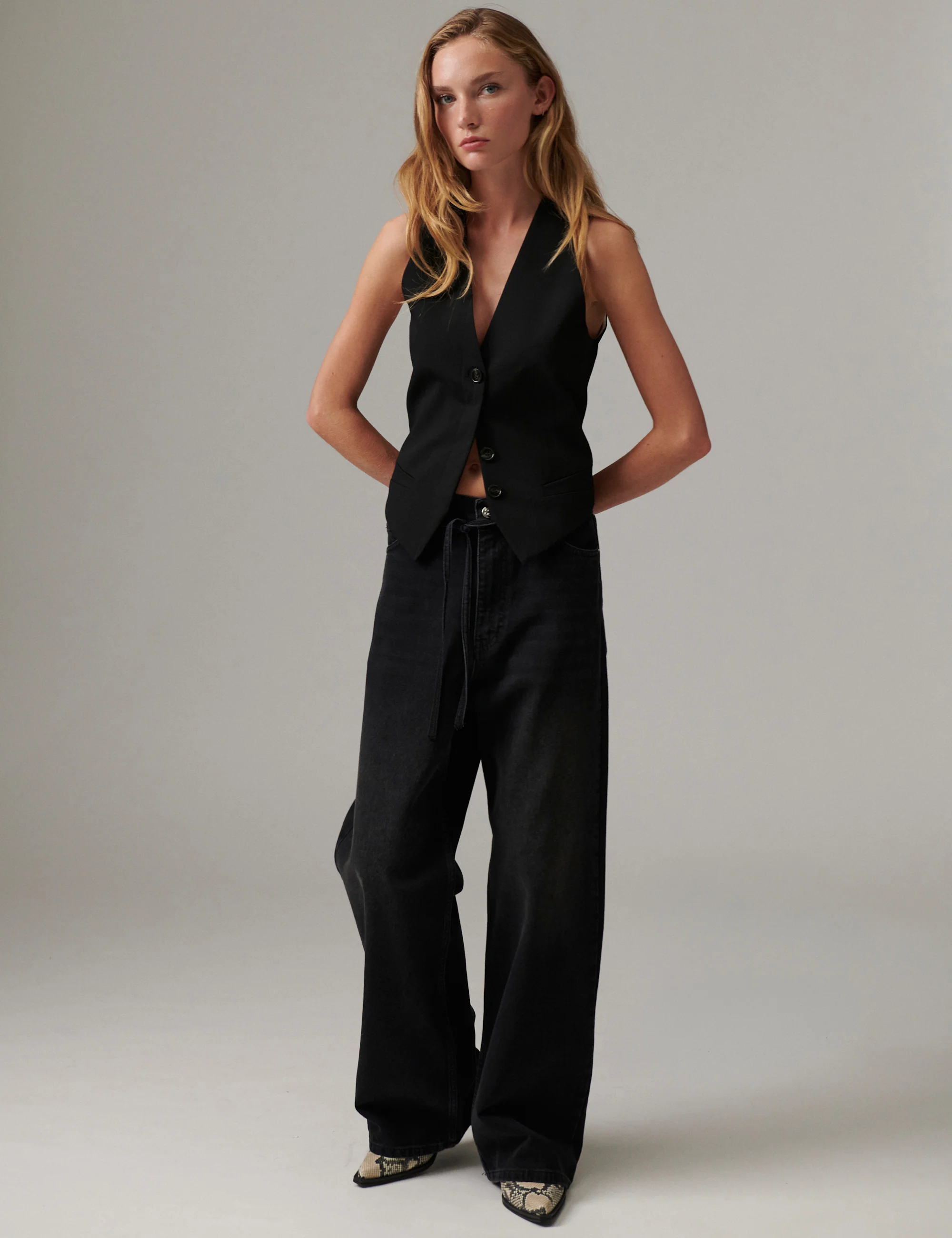 Elijah - Black Washed Denim - Jeans - Black - Image 2