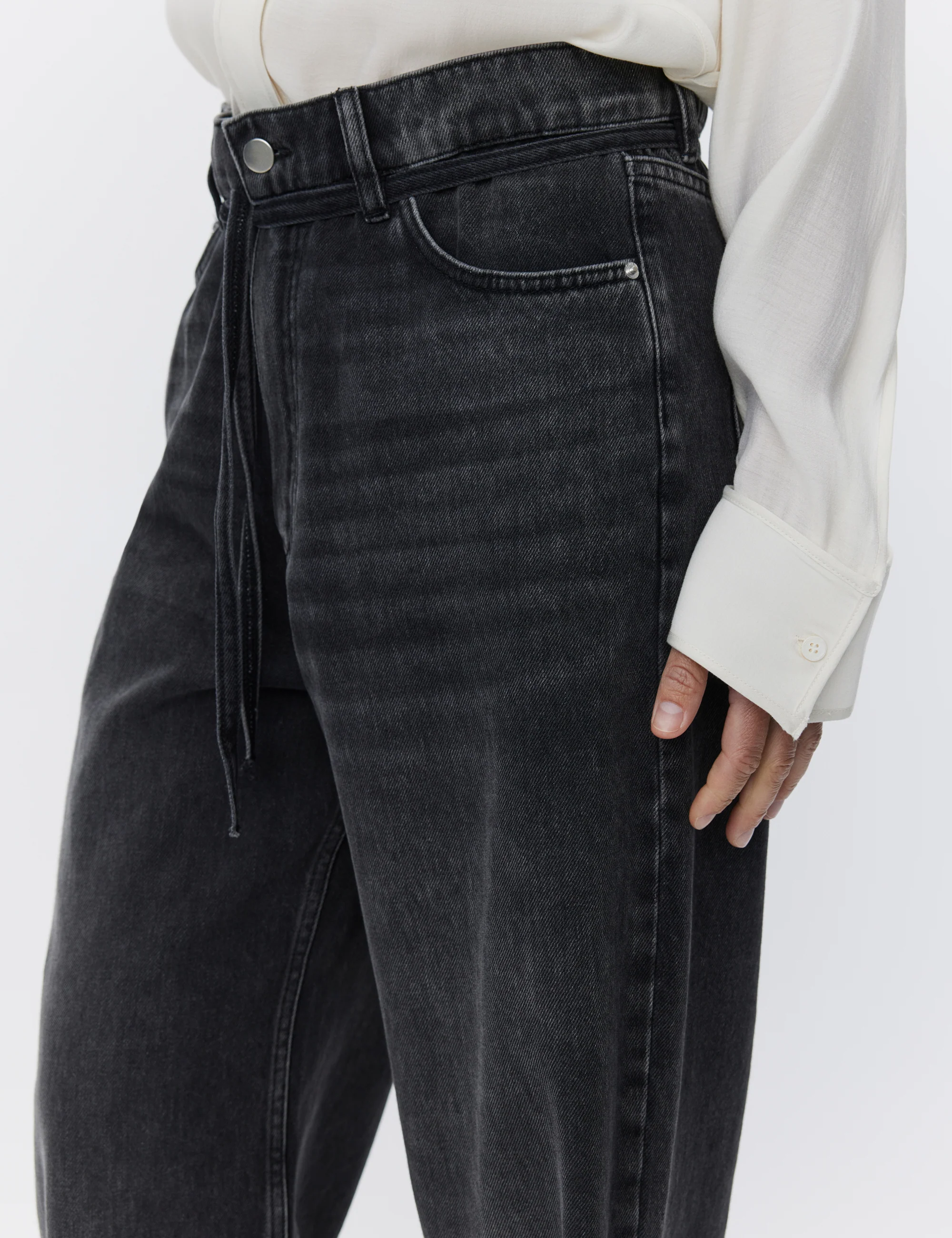 Elijah - Raw Black Denim - Black - Image 5