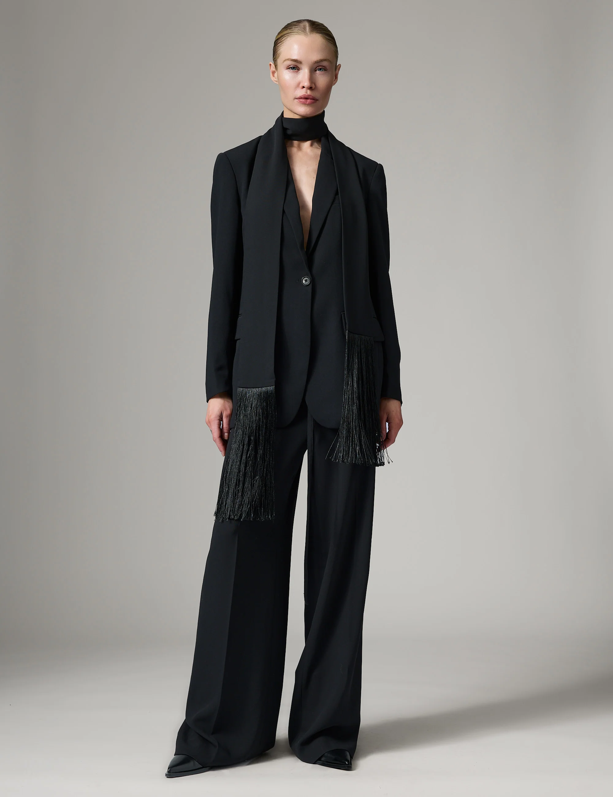 Elina - Classic Gab - Pants - Black - Image 3