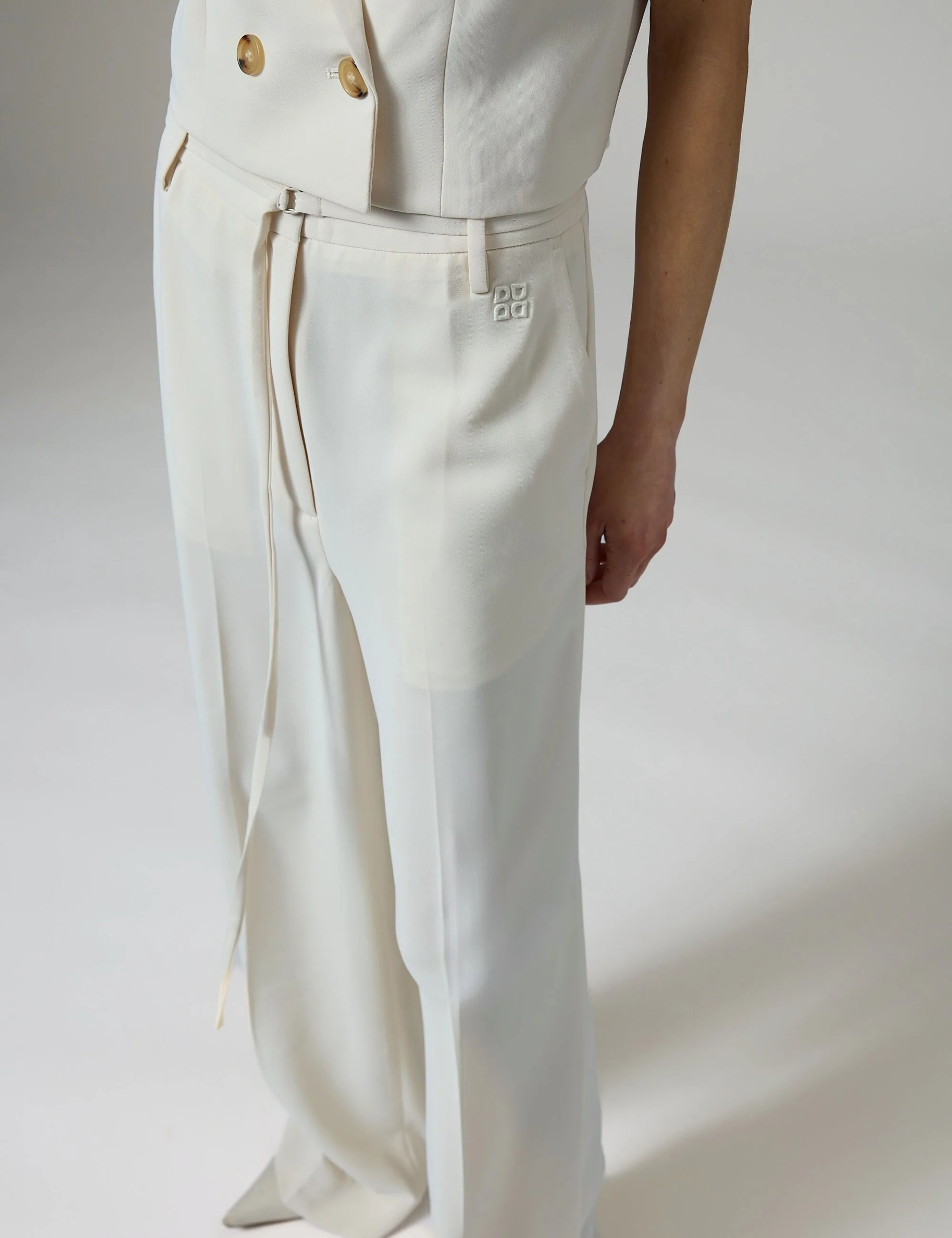 Elina - Classic Gab - Pants - Jet Stream