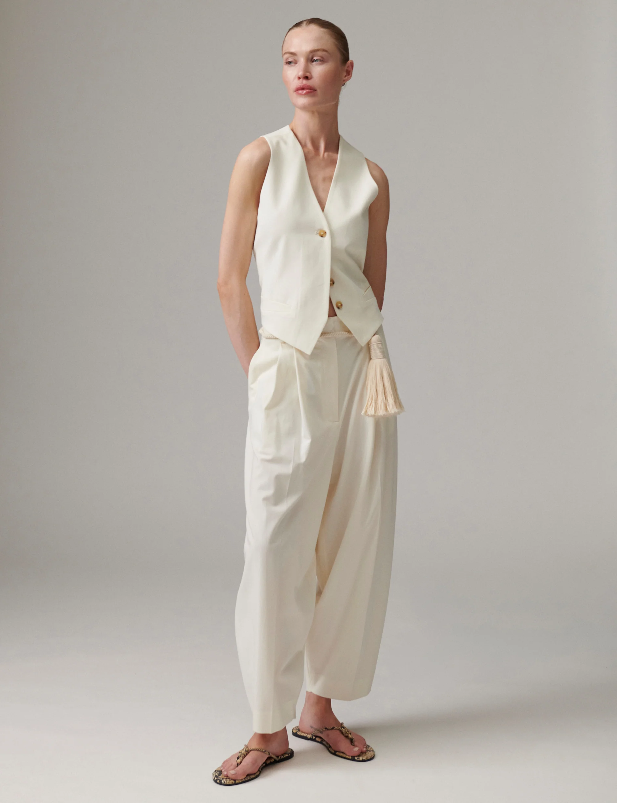Enora - Classic Gab - Pants - Jet Stream - Image 3