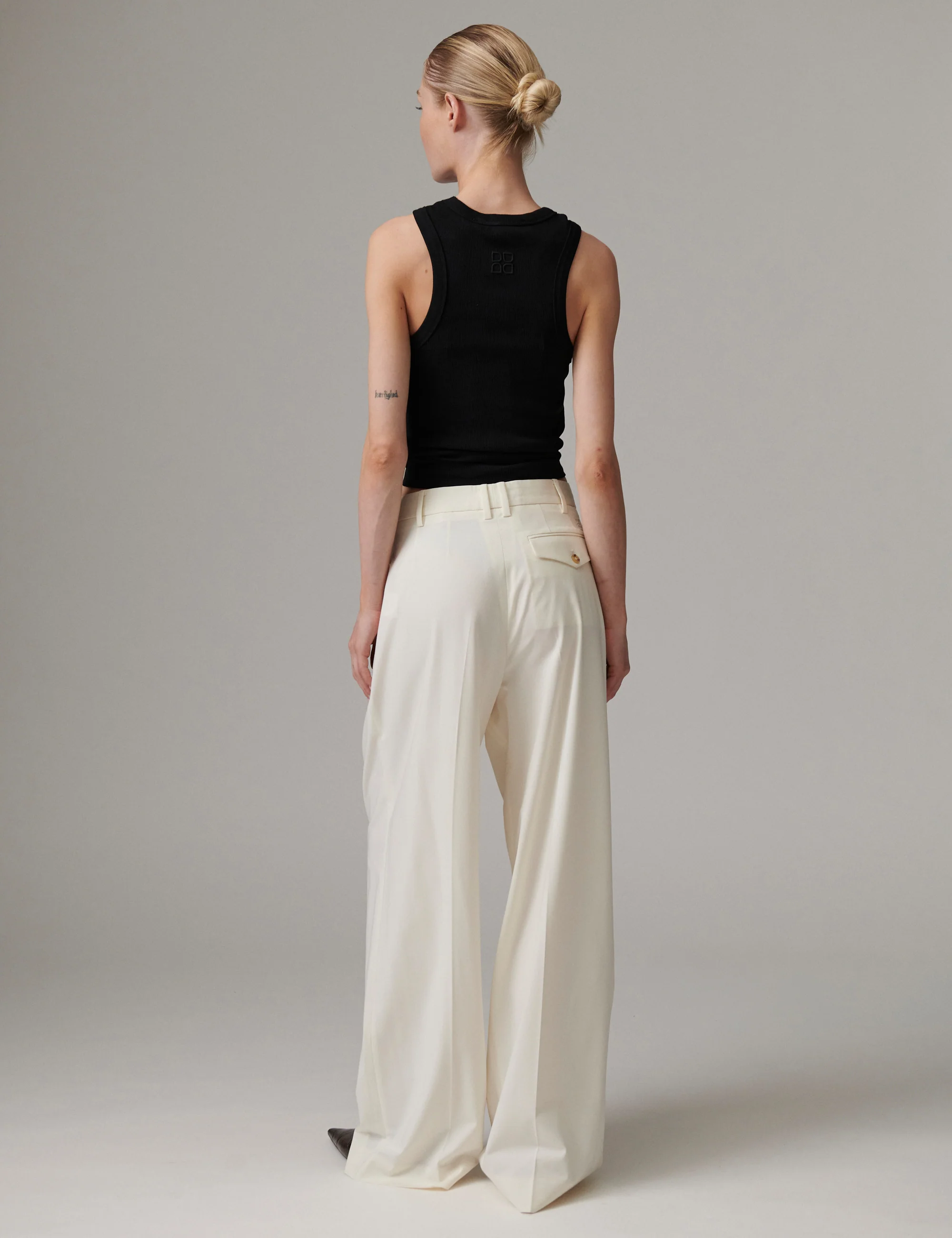 Enzo - Classic Gabardine - Pants - Ivory Shade - Image 4
