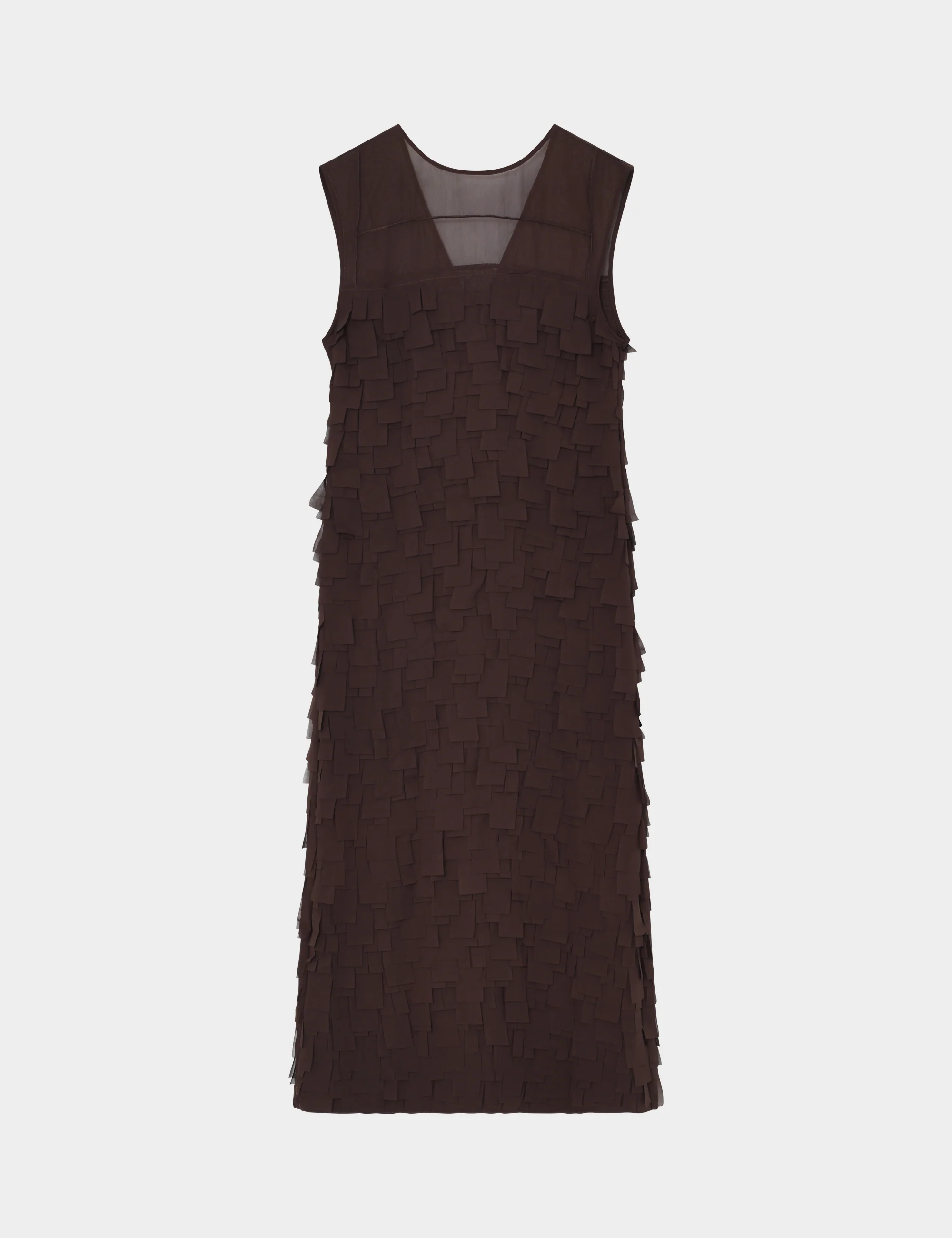 Fig - Chiffon Fringe - Dress - Coffee Bean - Image 6