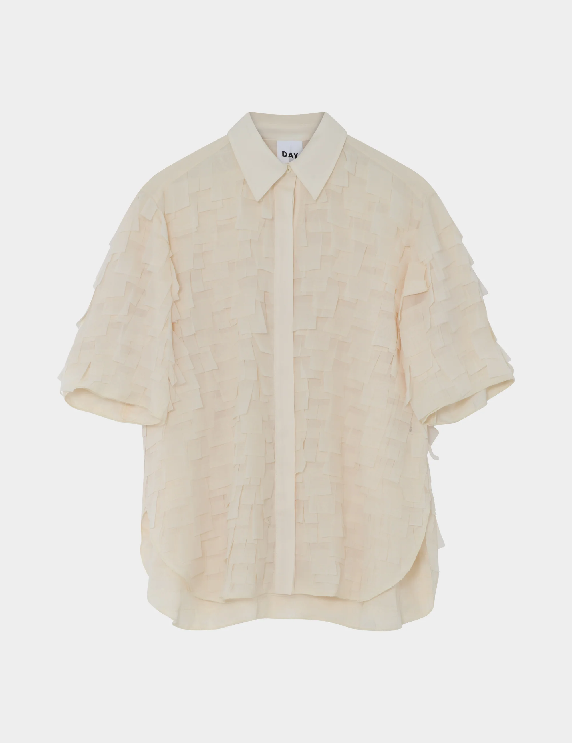 Figo - Chiffon Fringe - Shirt - Jet Stream - Image 6