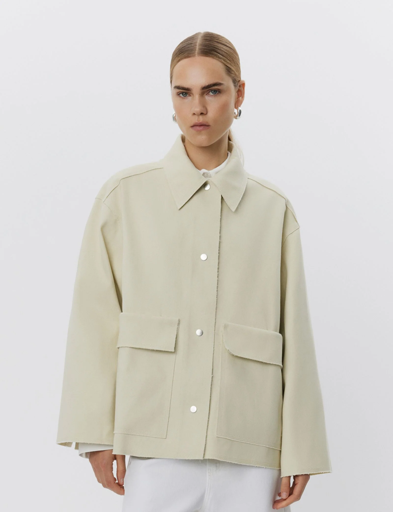 Harry - Bonded Canvas Twill - PISTACHIO SHELL. - Image 2