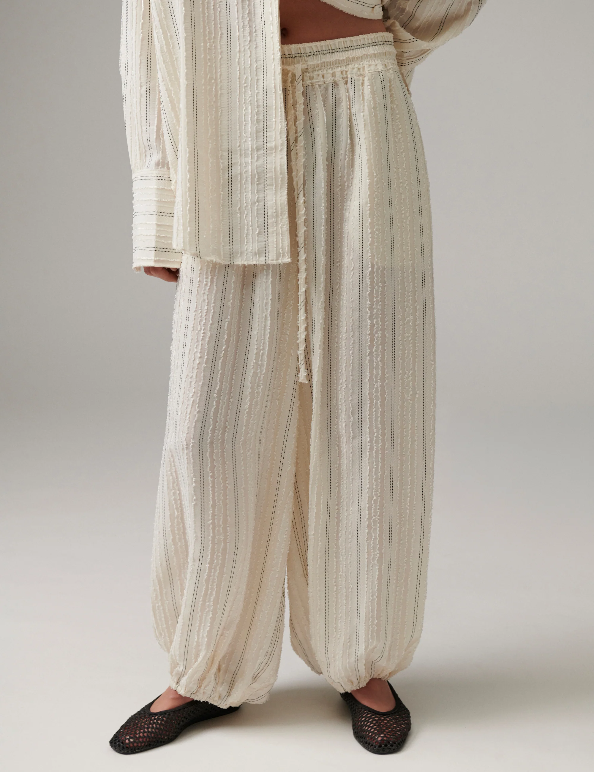 Harsha - Raw Stripes - Pants - Jet Stream