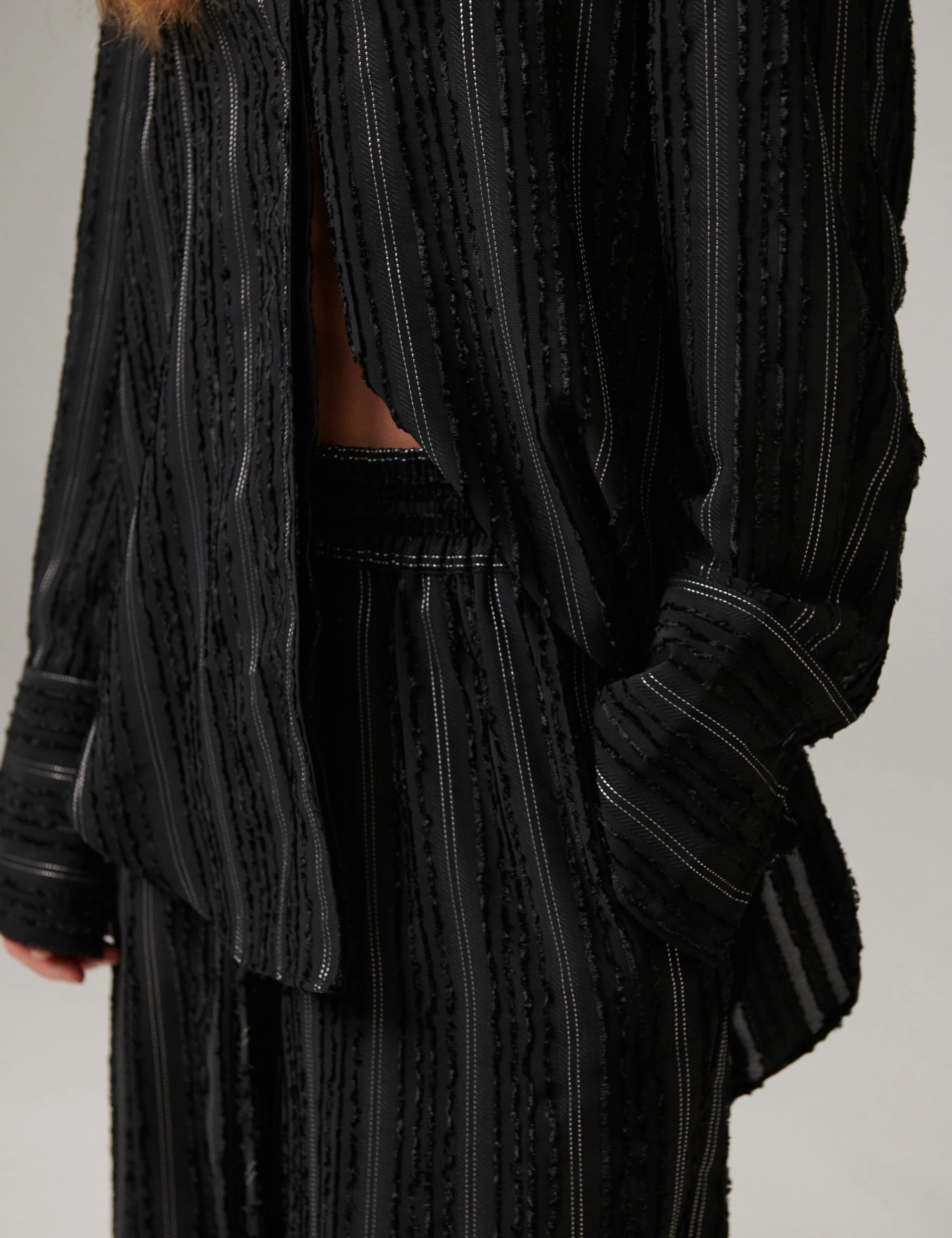 Harsha - Raw Stripes - Pants - Black - Image 2