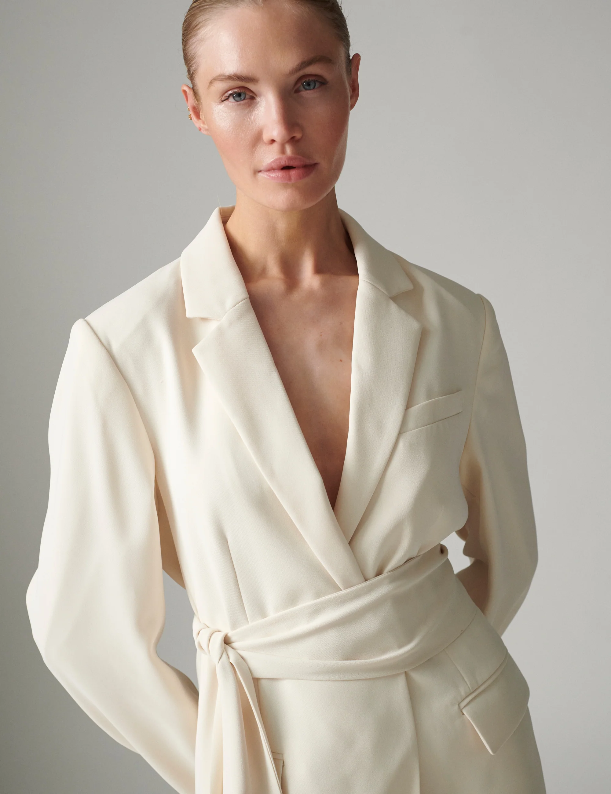 Hector - Classic Gabardine - Blazer - Ivory Shade - Image 6