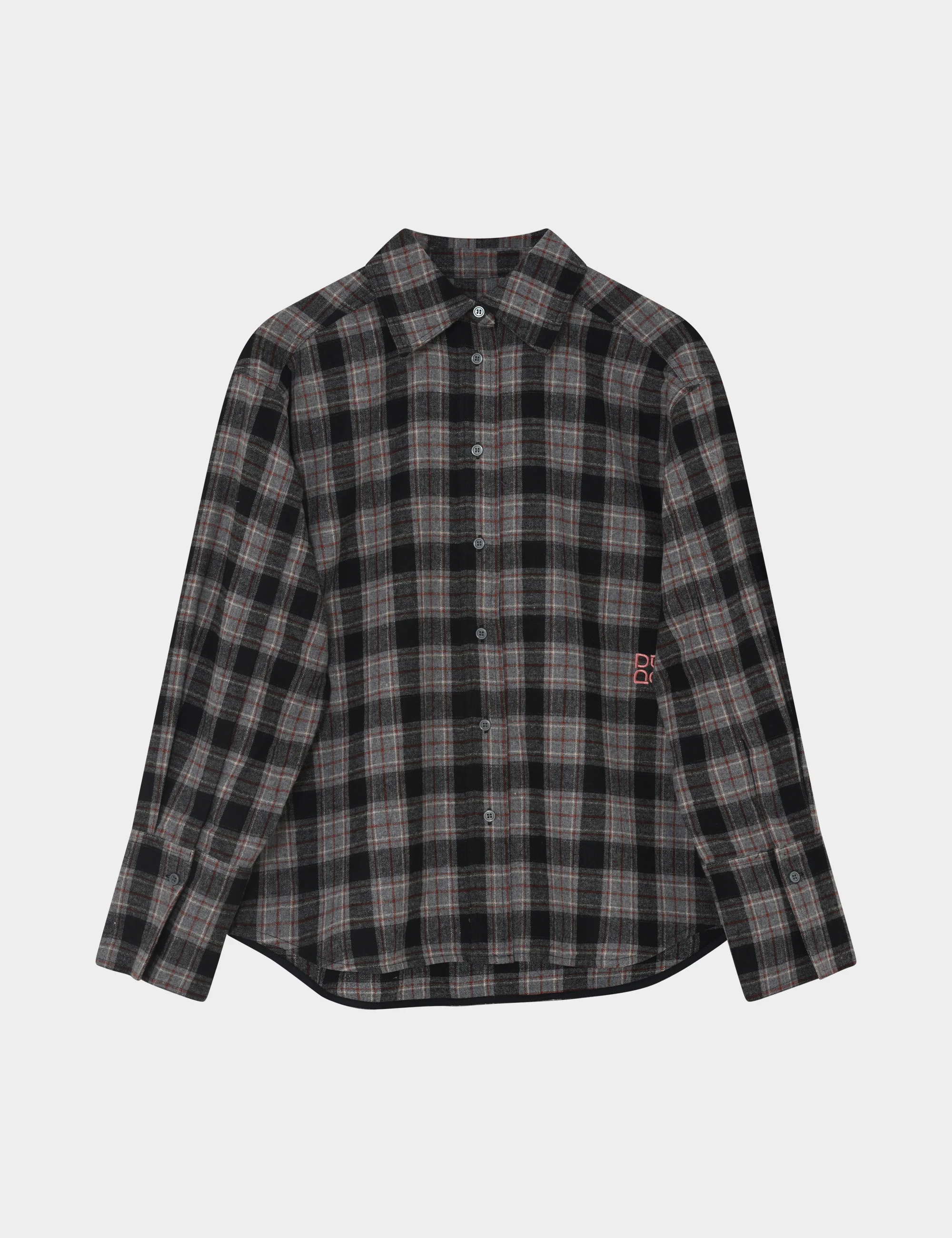 Henri - Flannel Luxe - Shirt - Medium Grey Melange - Image 4