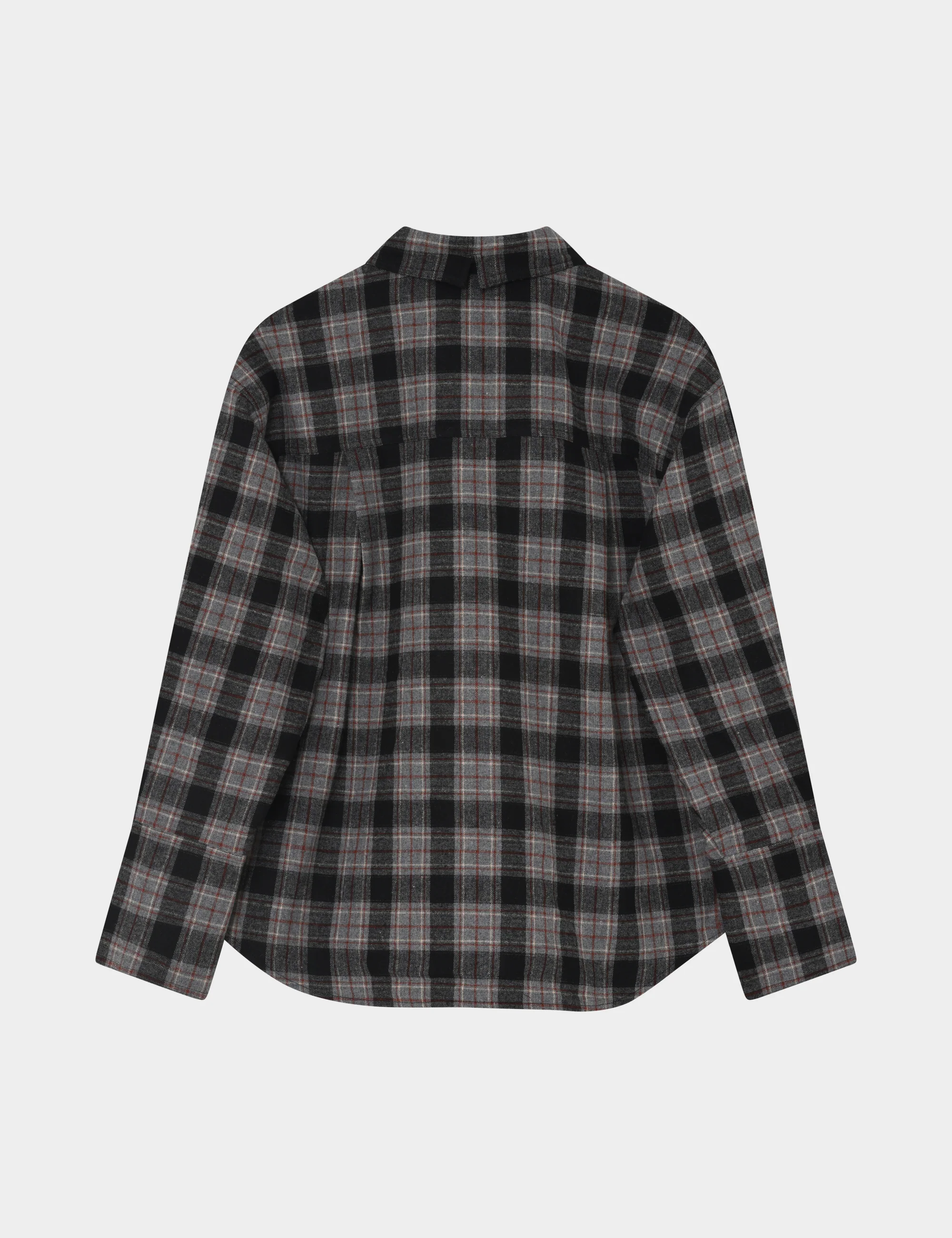 Henri - Flannel Luxe - Shirt - Medium Grey Melange - Image 5