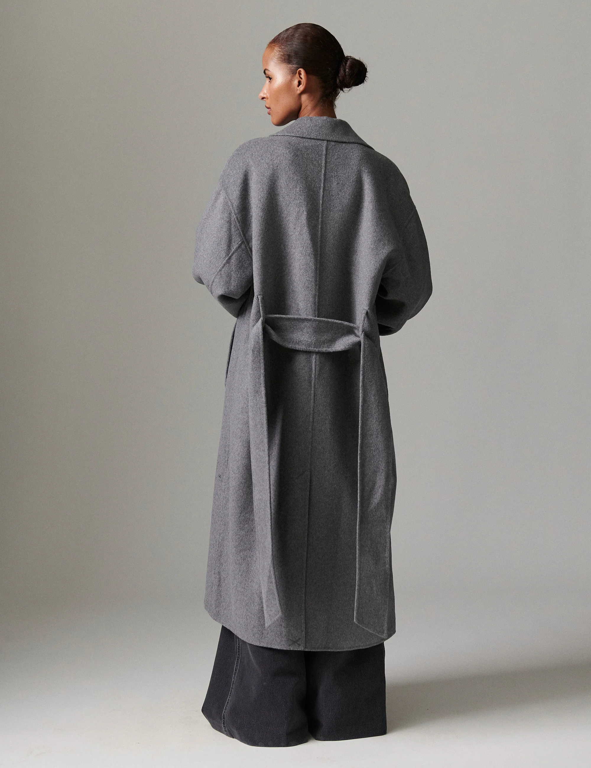 Howard - Double Faced Wool - Medium Grey Melange - Image 5