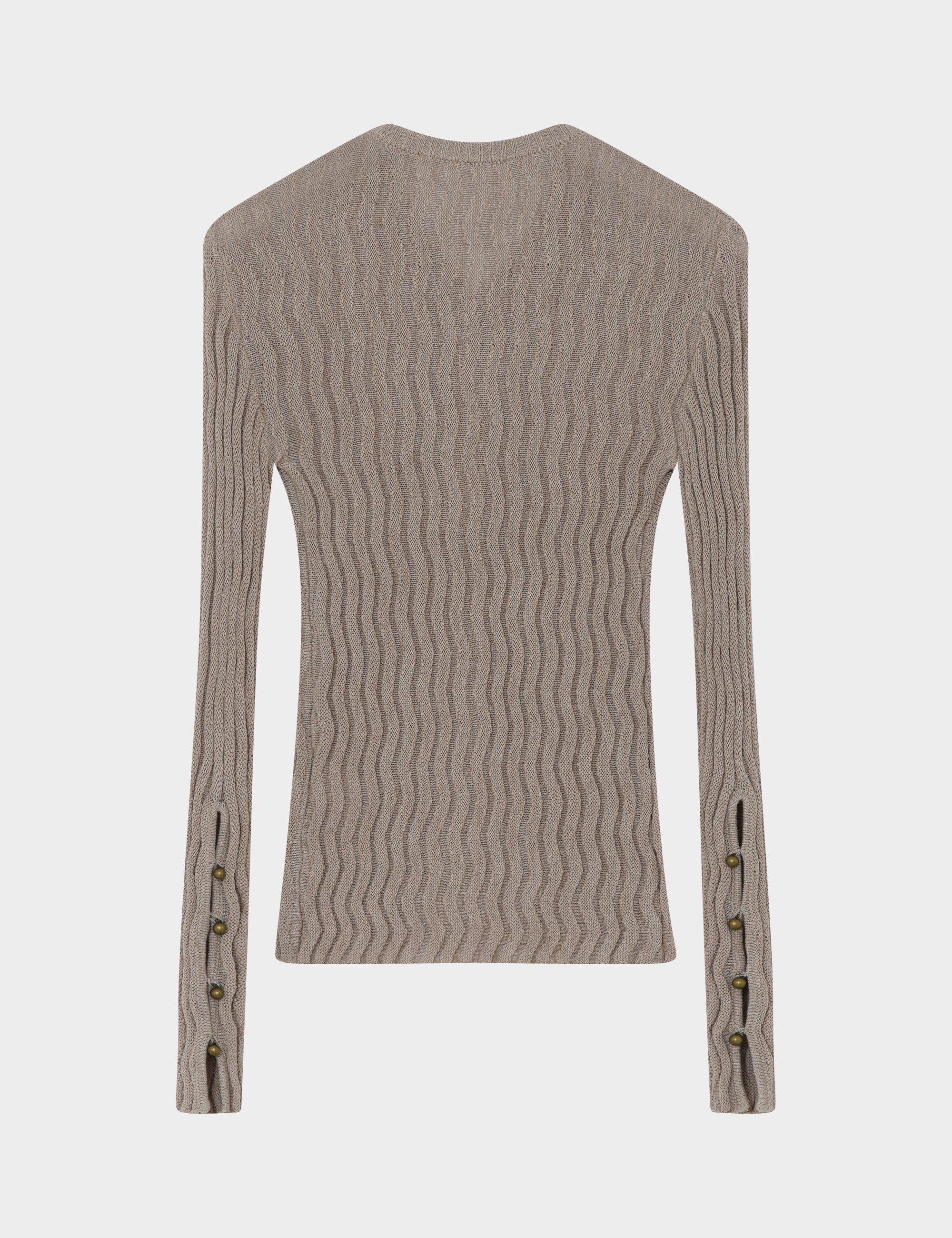Joelle - Summer Linen - Cardigan - COBBLESTONE - Image 5