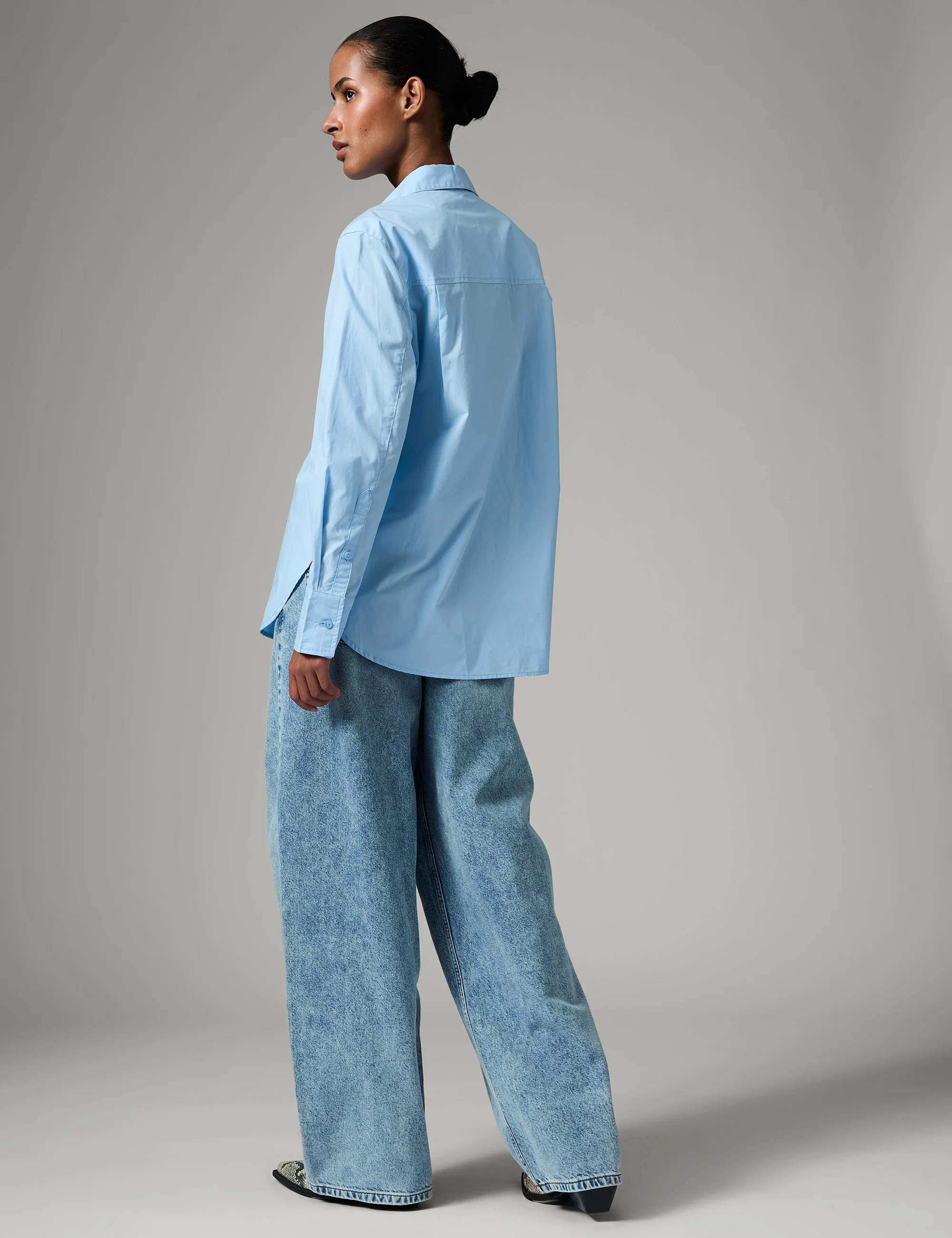 Jojo - Poplina - Shirt - Chambray blue - Image 3