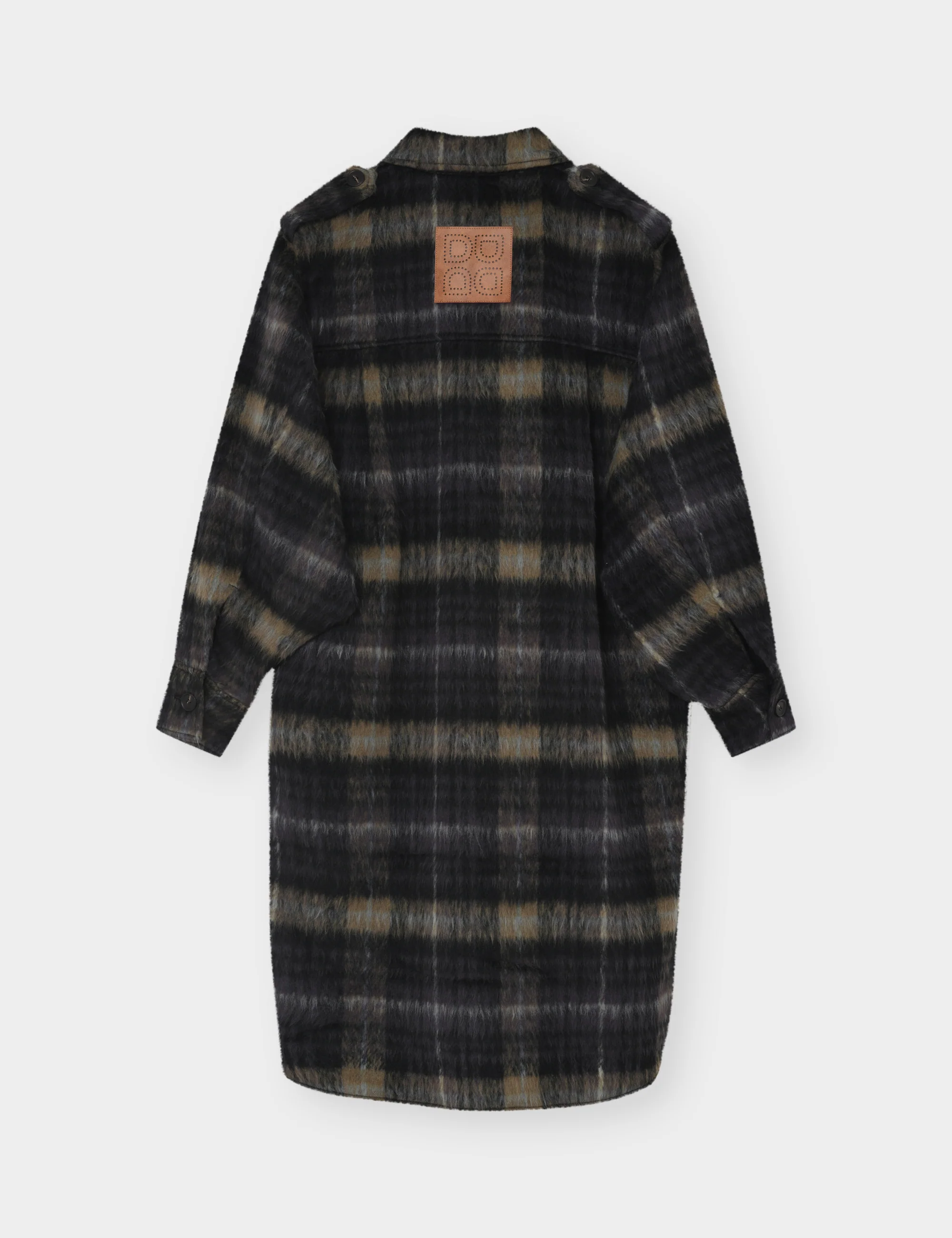 Josiah - Fluffy Flannel - Coat - Medium Grey Melange - Image 6
